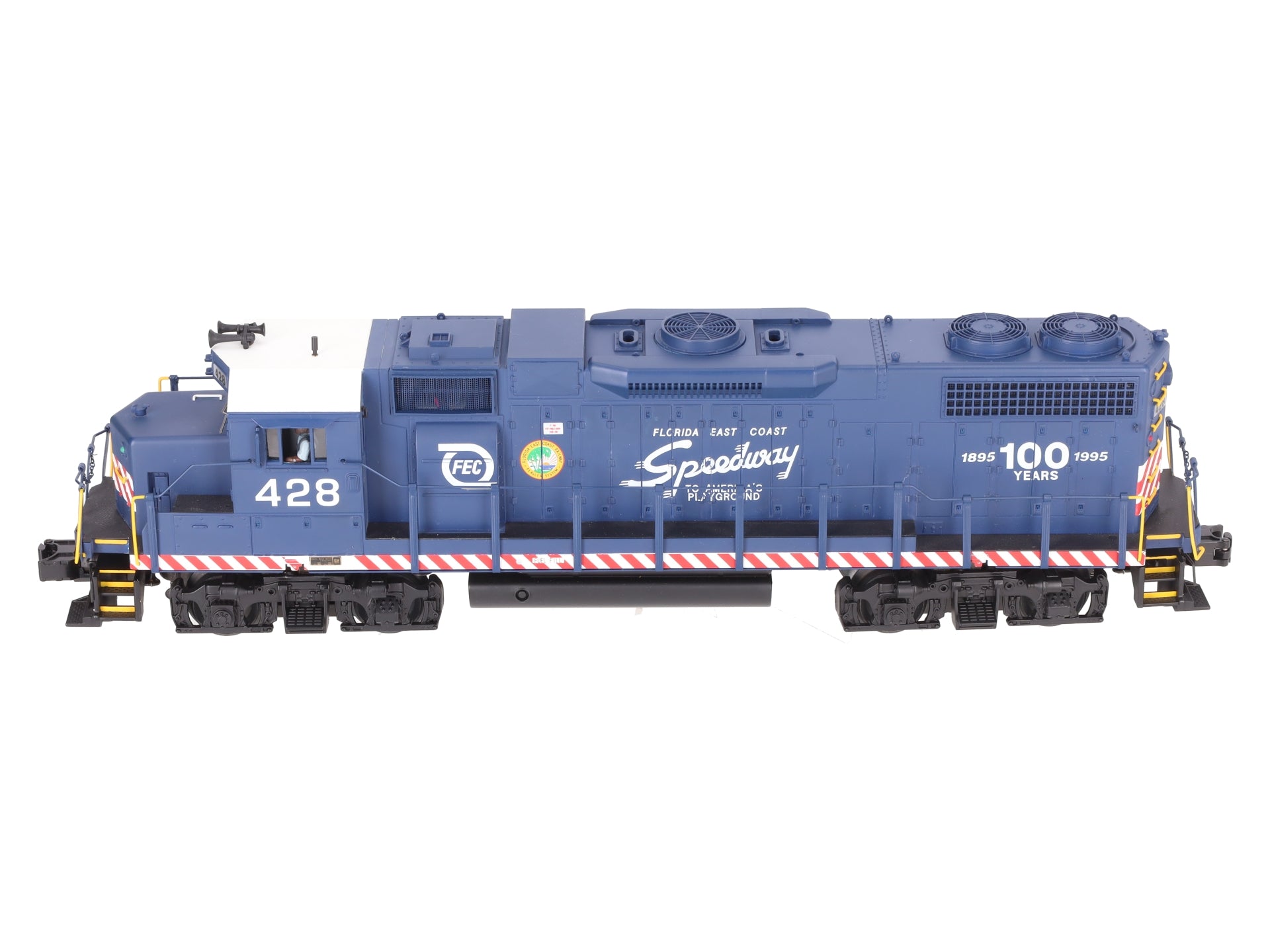 MTH 20-2253-1 O Gauge Florida East Coast GP38-2 Diesel Engine w/PS2 #428 EX/Box