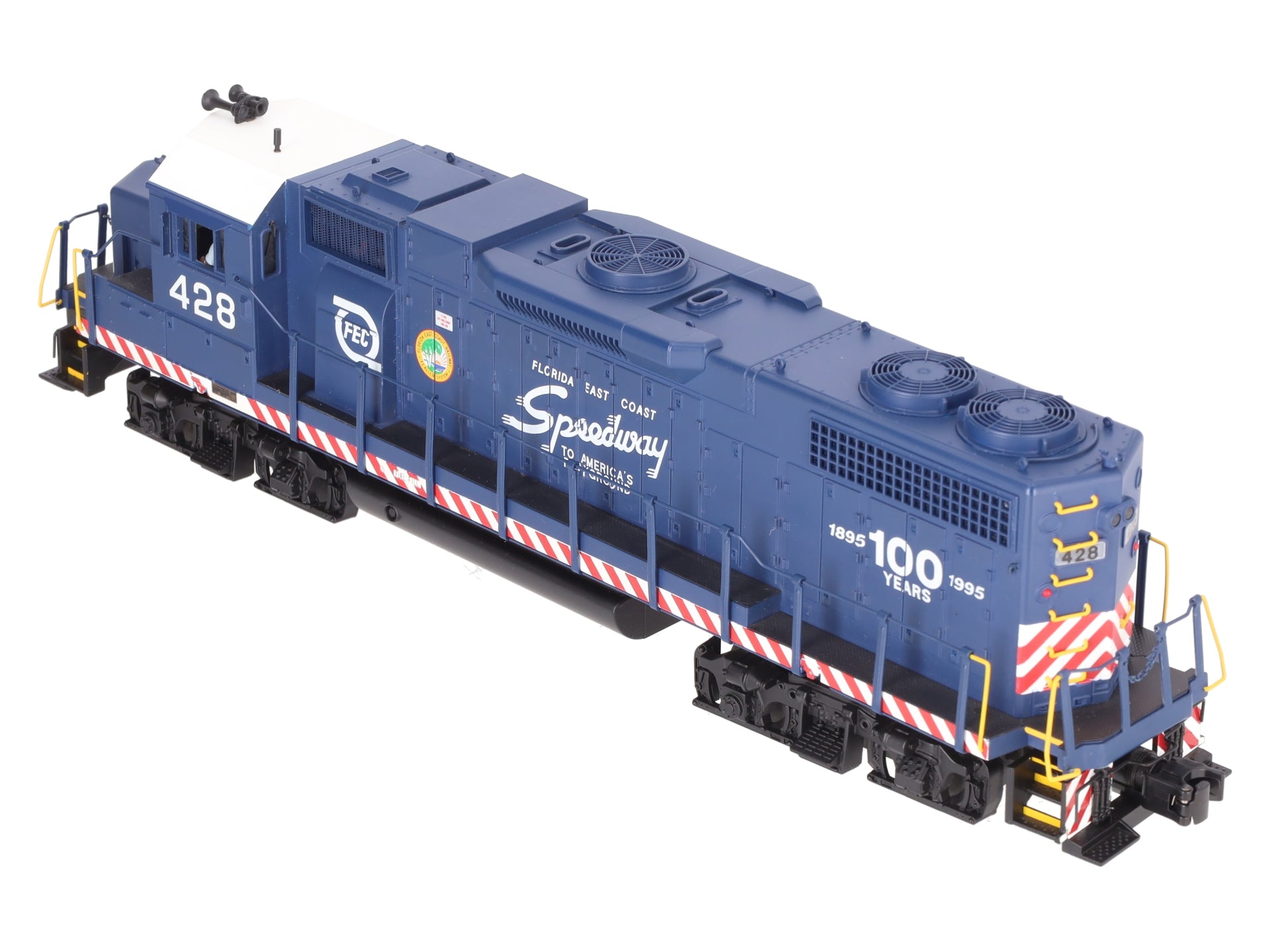 MTH 20-2253-1 O Gauge Florida East Coast GP38-2 Diesel Engine w/PS2 #428 EX/Box