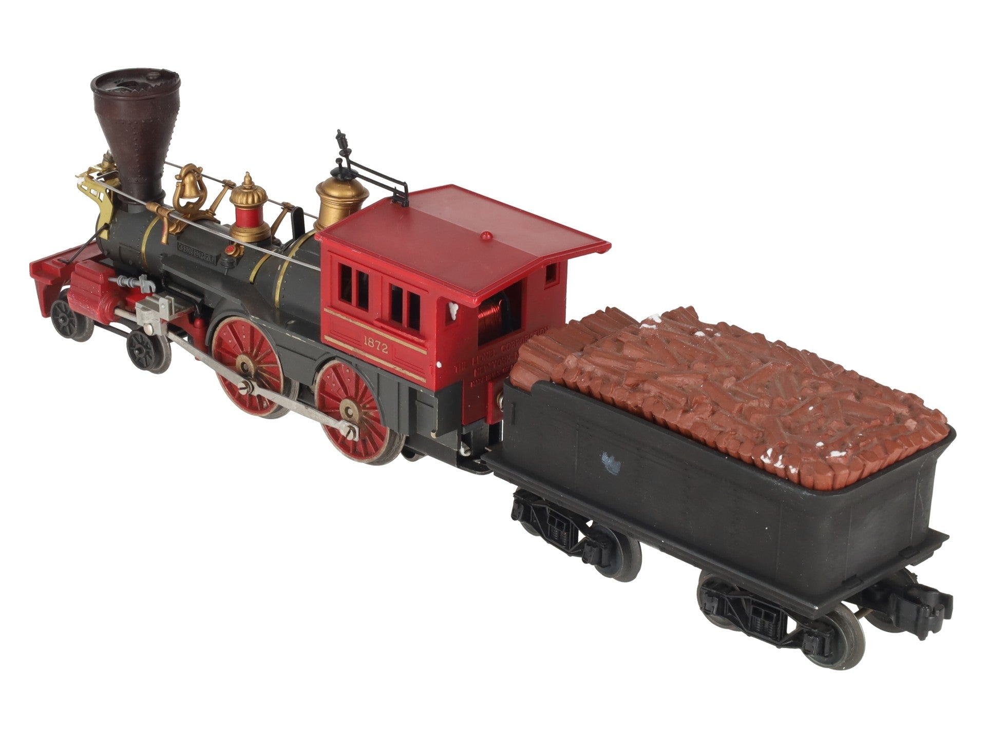 Lionel 1872 Vintage O General 4-4-0 Steam Locomotive & Tender VG
