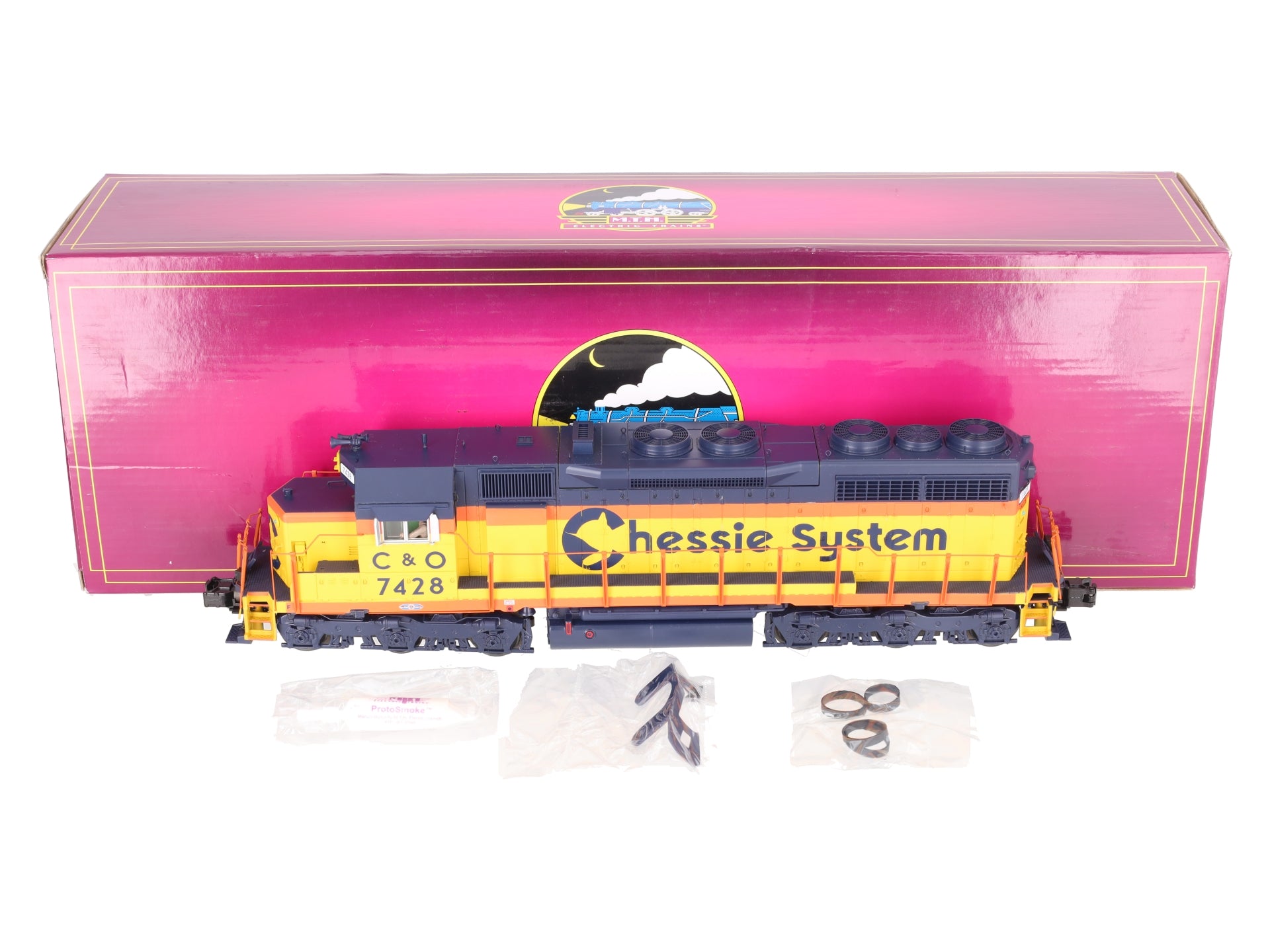MTH 20-20542-1 O Gauge Chessie SD-35 Diesel Engine #7428 w/PS3 EX/Box