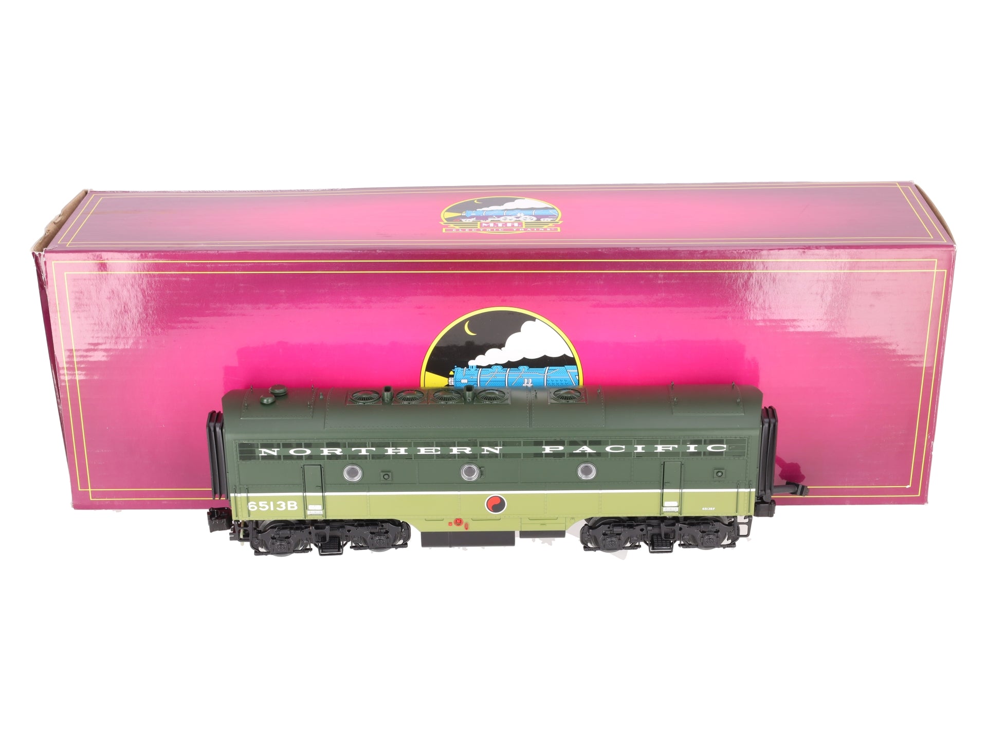 MTH 20-20388-3 O Northern Pacific F-7 B-Unit Non-Powered Diesel Engine #6513B LN/Box