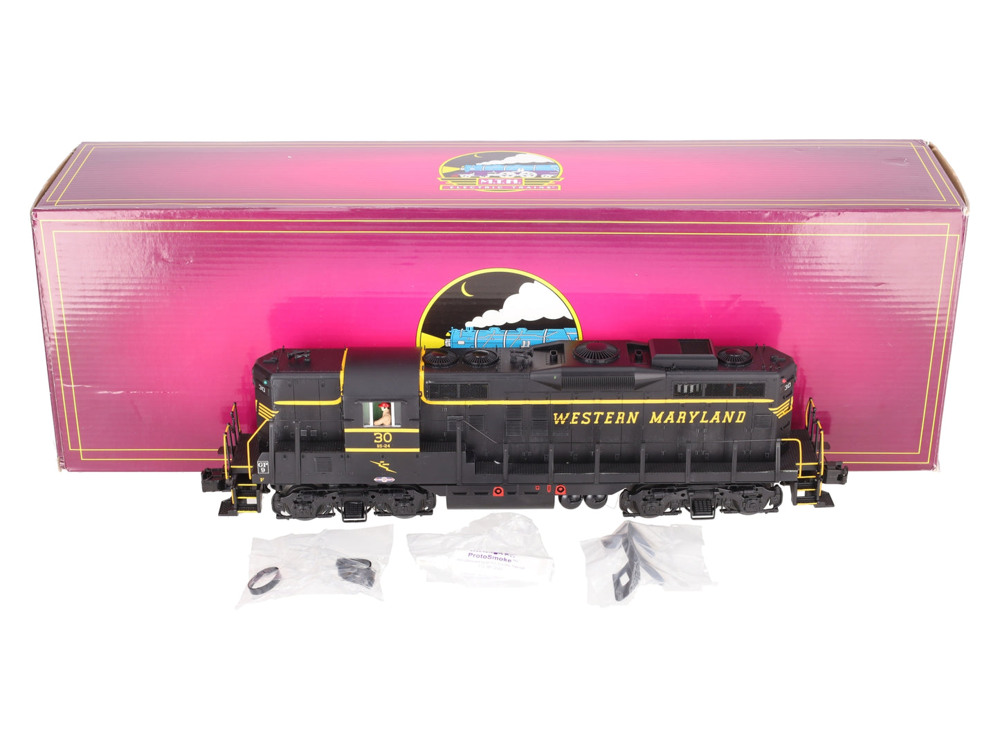 MTH 20-20205-1 O Gauge Western Maryland GP9 Diesel Engine w/PS3 #30 LN/Box