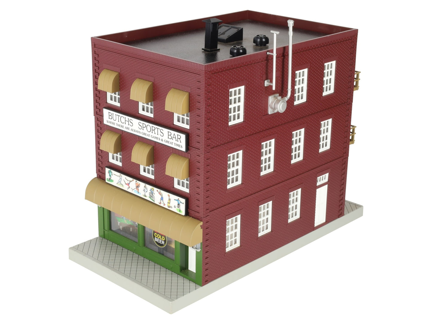 MTH 30-90334 Assembled Butch's Sports Bar 3-Story Building