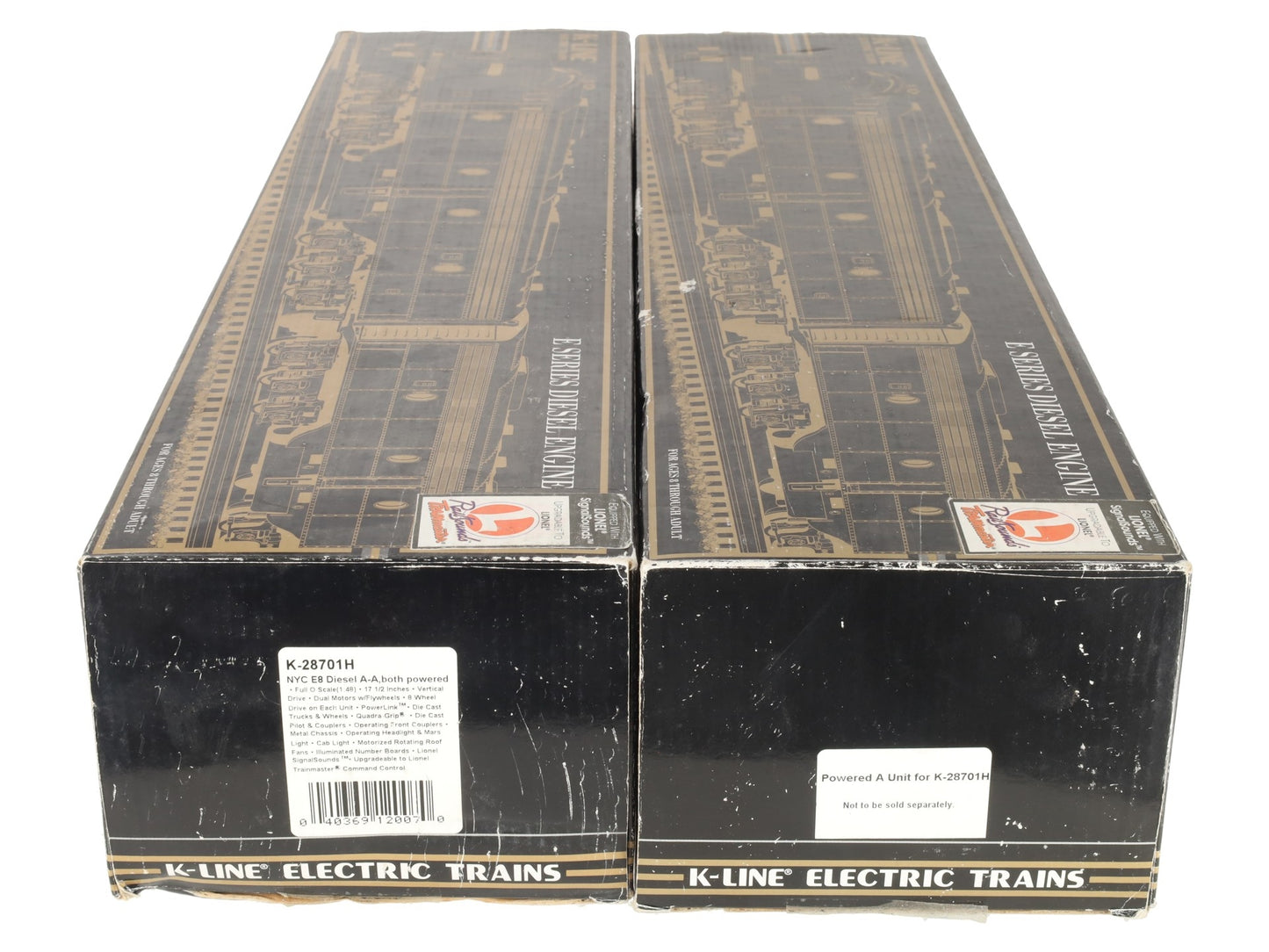 K-Line K28701H O NYC E8 AA Diesel Locomotive Set #4049/4056 EX/Box