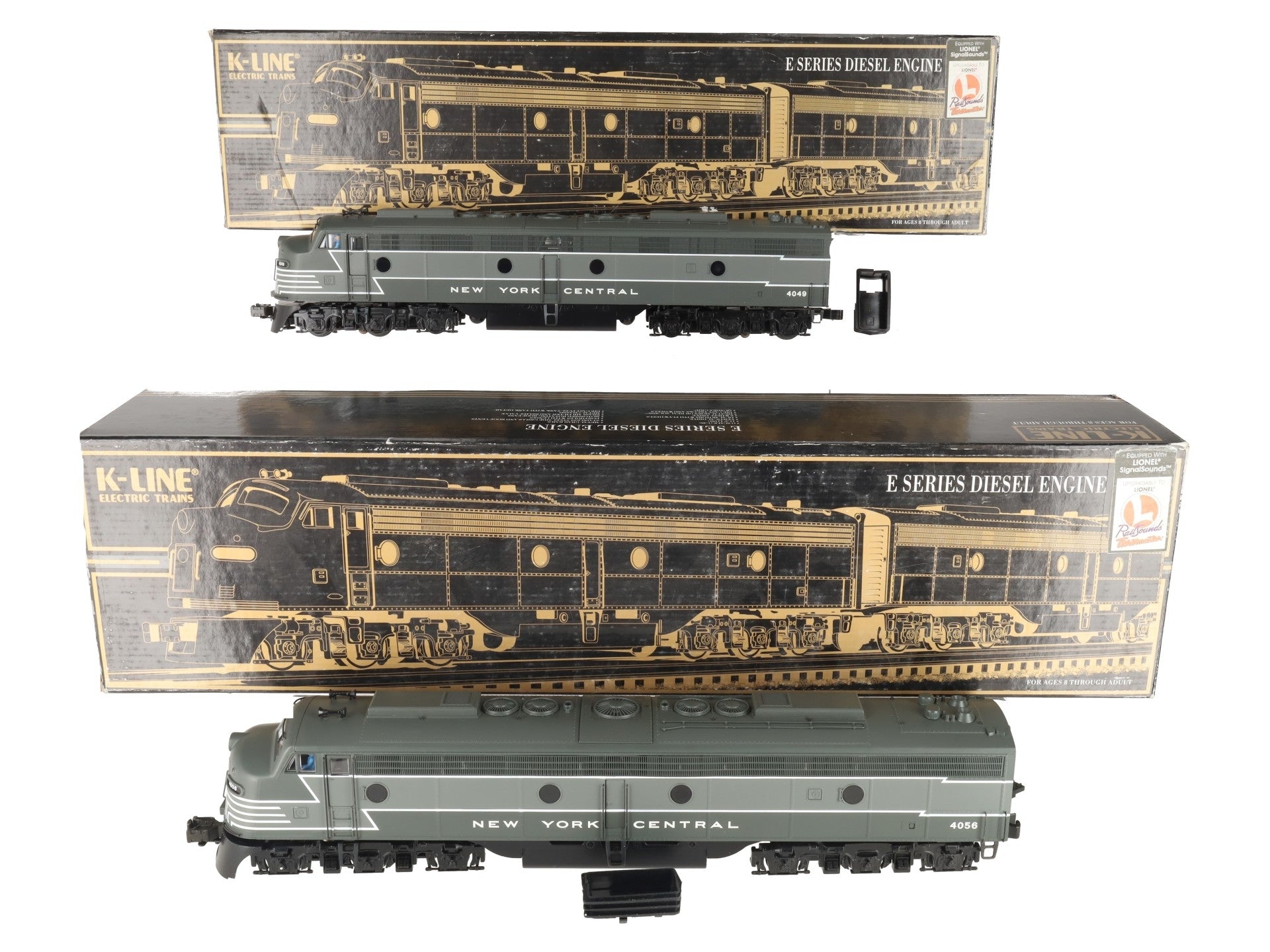 K-Line K28701H O NYC E8 AA Diesel Locomotive Set #4049/4056 EX/Box