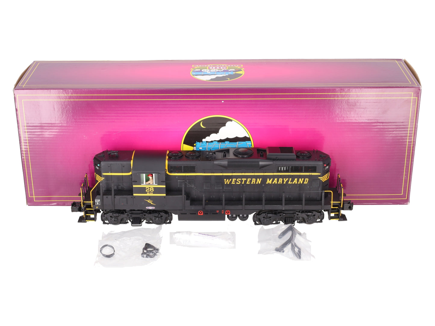 MTH 20-20205-1 O Gauge Western Maryland GP9 Diesel Engine w/PS3 #28