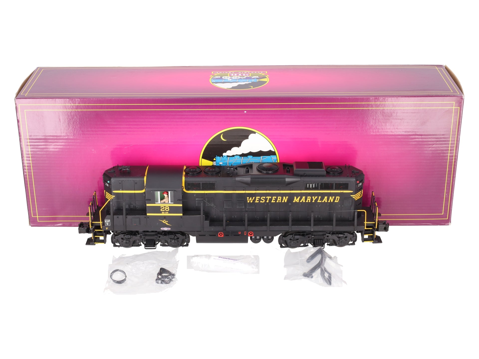 MTH 20-20205-1 O Gauge Western Maryland GP9 Diesel Engine w/PS3 #28