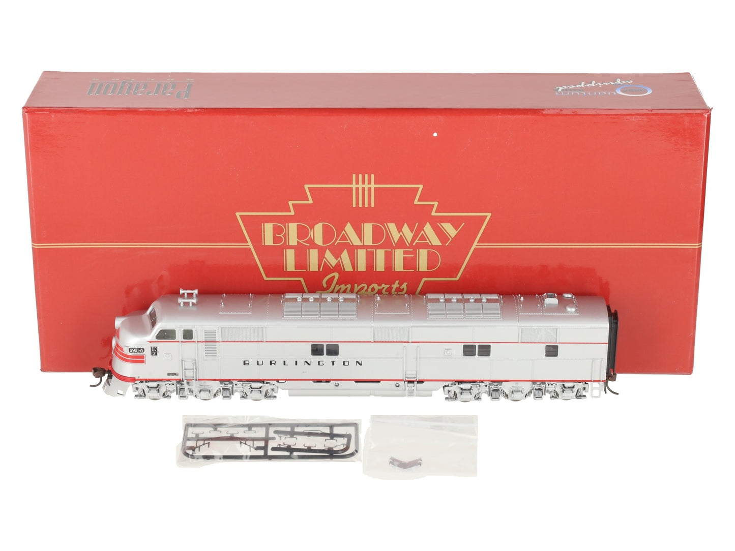 Broadway Limited 737 HO Scale CB&Q Red Stripe E-7 Powered A Unit #9921A w/DCC EX