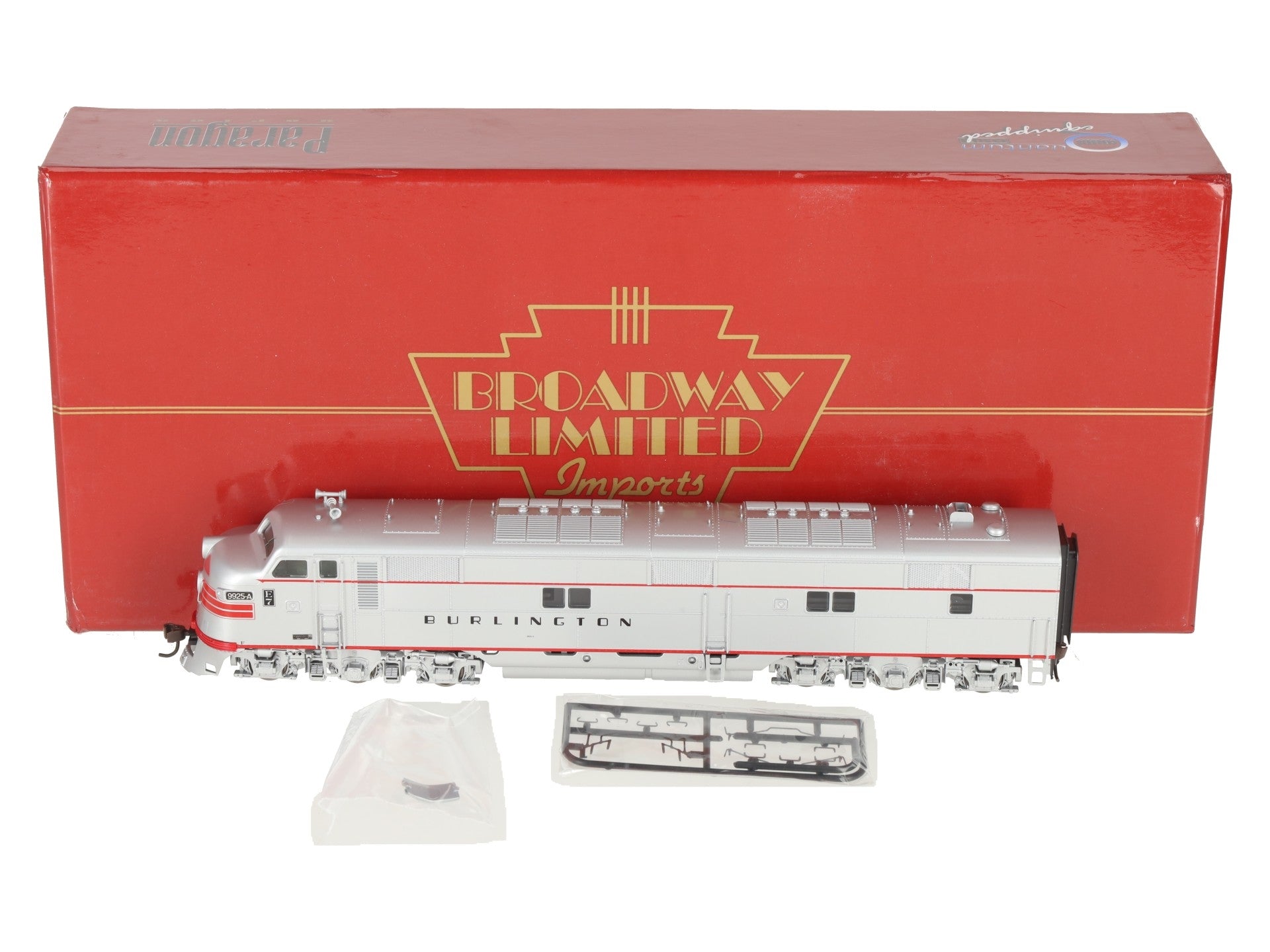 Broadway Limited 738 HO Scale CB&Q Red Stripe E-7 Pwr A Unit #9925A LN