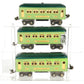 Lionel 607S Vintage O Prewar Two Tone Green Passenger Cars: 607 607 608 -Repaint
