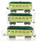 Lionel 607S Vintage O Prewar Two Tone Green Passenger Cars: 607 607 608 -Repaint