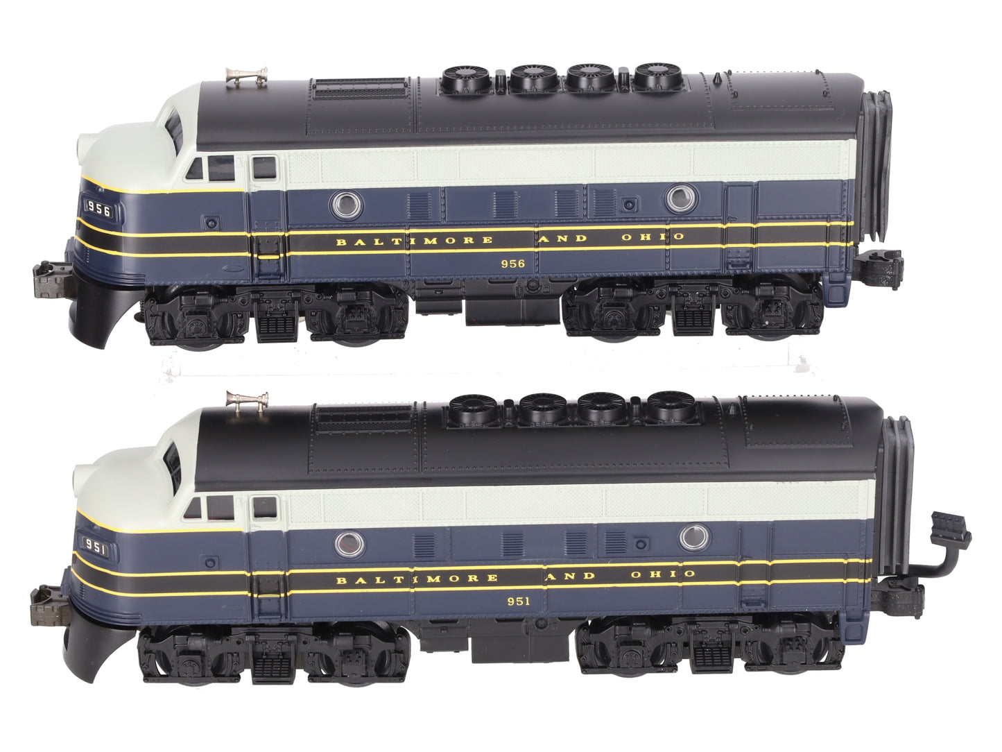 MTH 30-2143-1 O Gauge B&O F-3 AA Diesel Engine Set w/PS1 #951/956 EX/Box