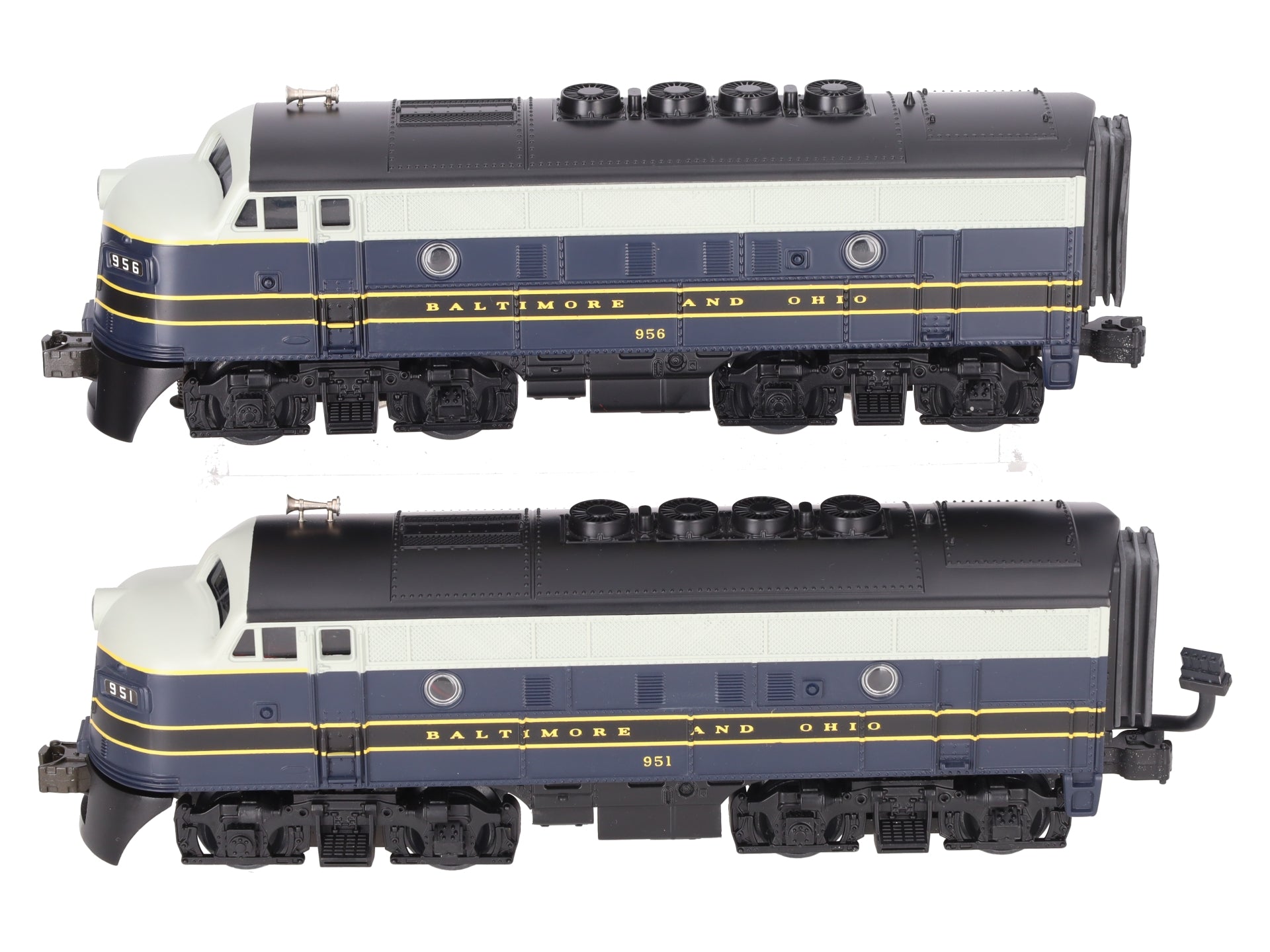 MTH 30-2143-1 O Gauge B&O F-3 AA Diesel Engine Set w/PS1 #951/956 EX/Box