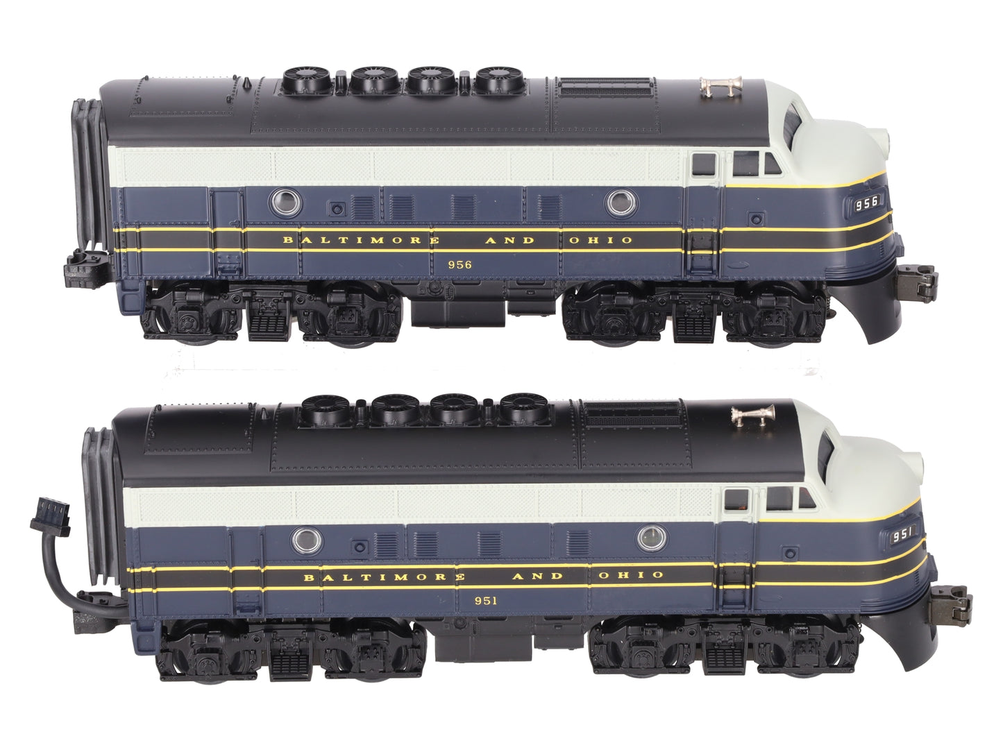 MTH 30-2143-1 O Gauge B&O F-3 AA Diesel Engine Set w/PS1 #951/956 EX/Box