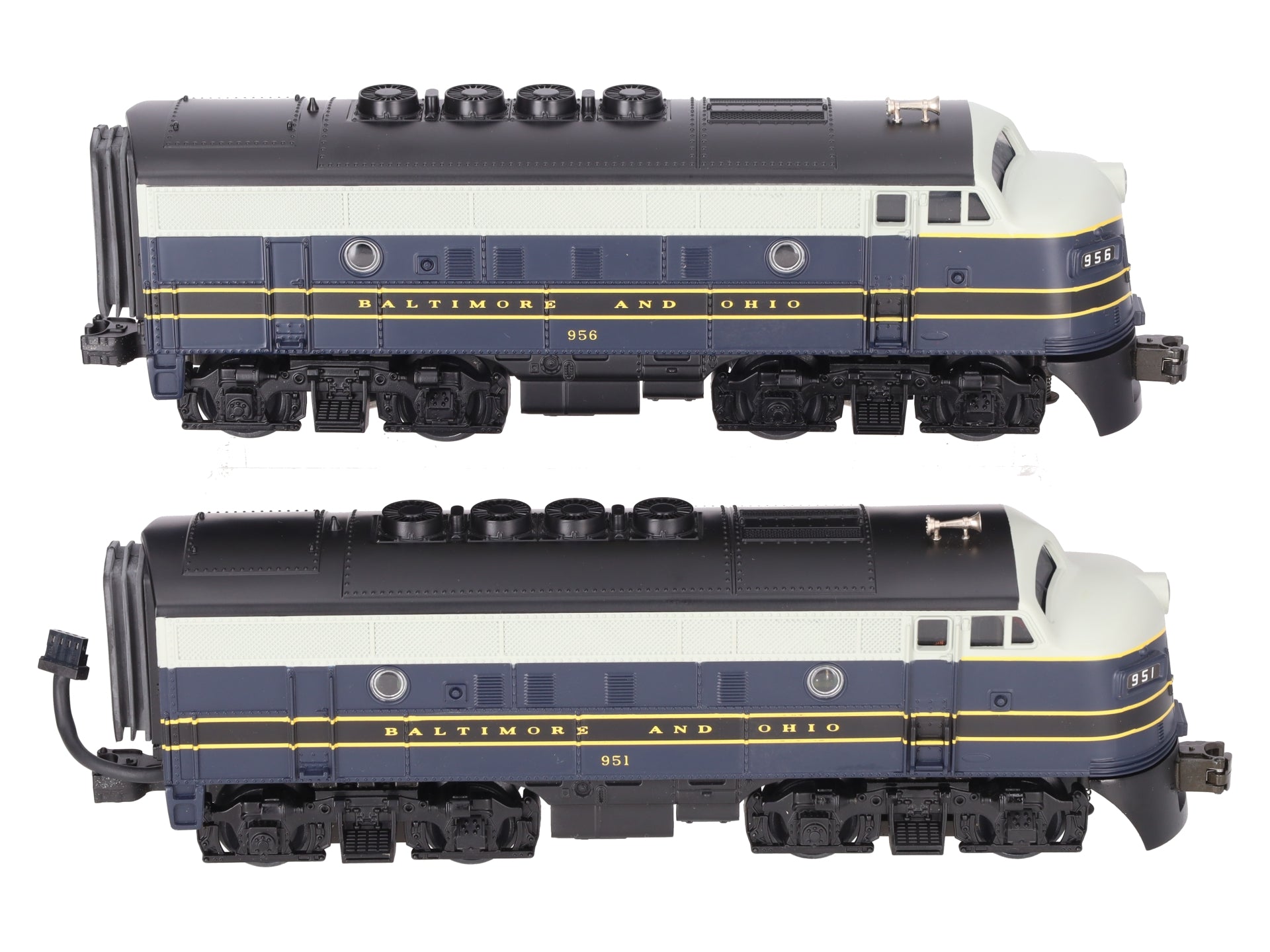 MTH 30-2143-1 O Gauge B&O F-3 AA Diesel Engine Set w/PS1 #951/956 EX/Box