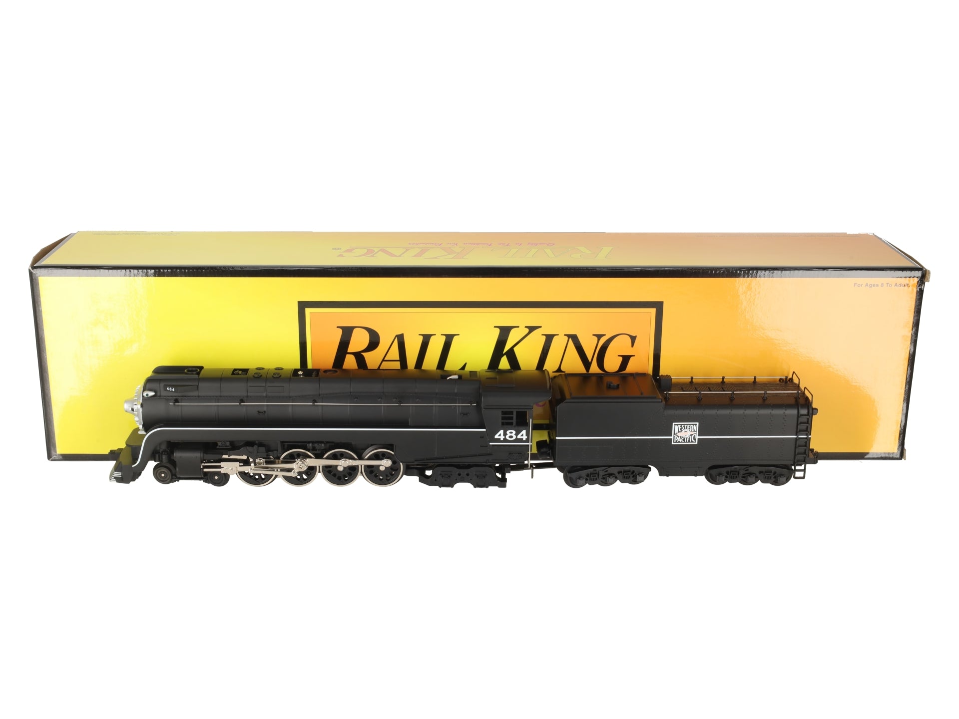 MTH 30-1185-1 O Western Pacific 4-8-4 GS-2 Northern Steam Locomotive #484 w/PS2 EX/Box