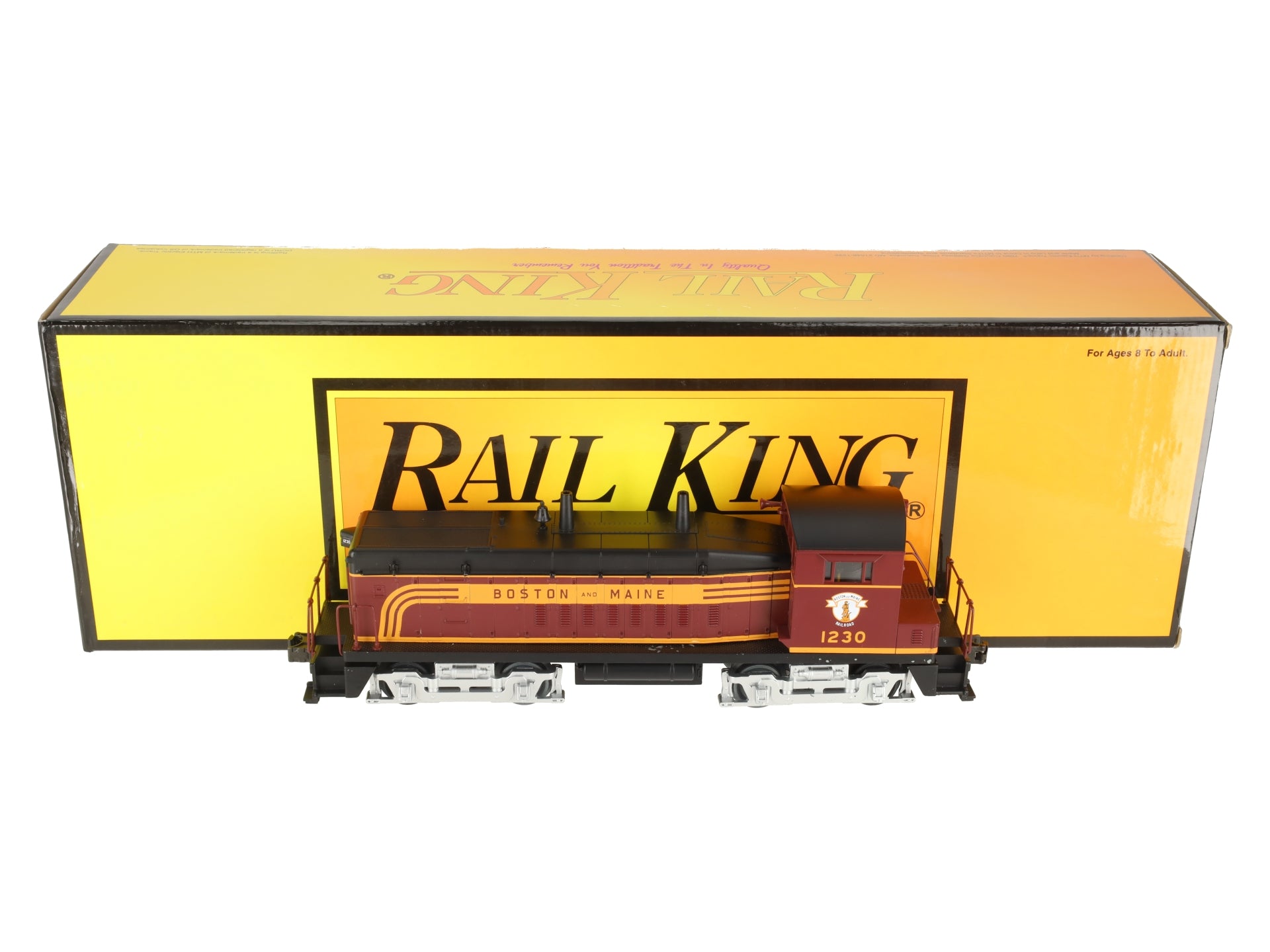 MTH 30-2179-1 O Gauge Boston & Maine SW-9 Diesel Switcher w/PS1 #1230 EX/Box