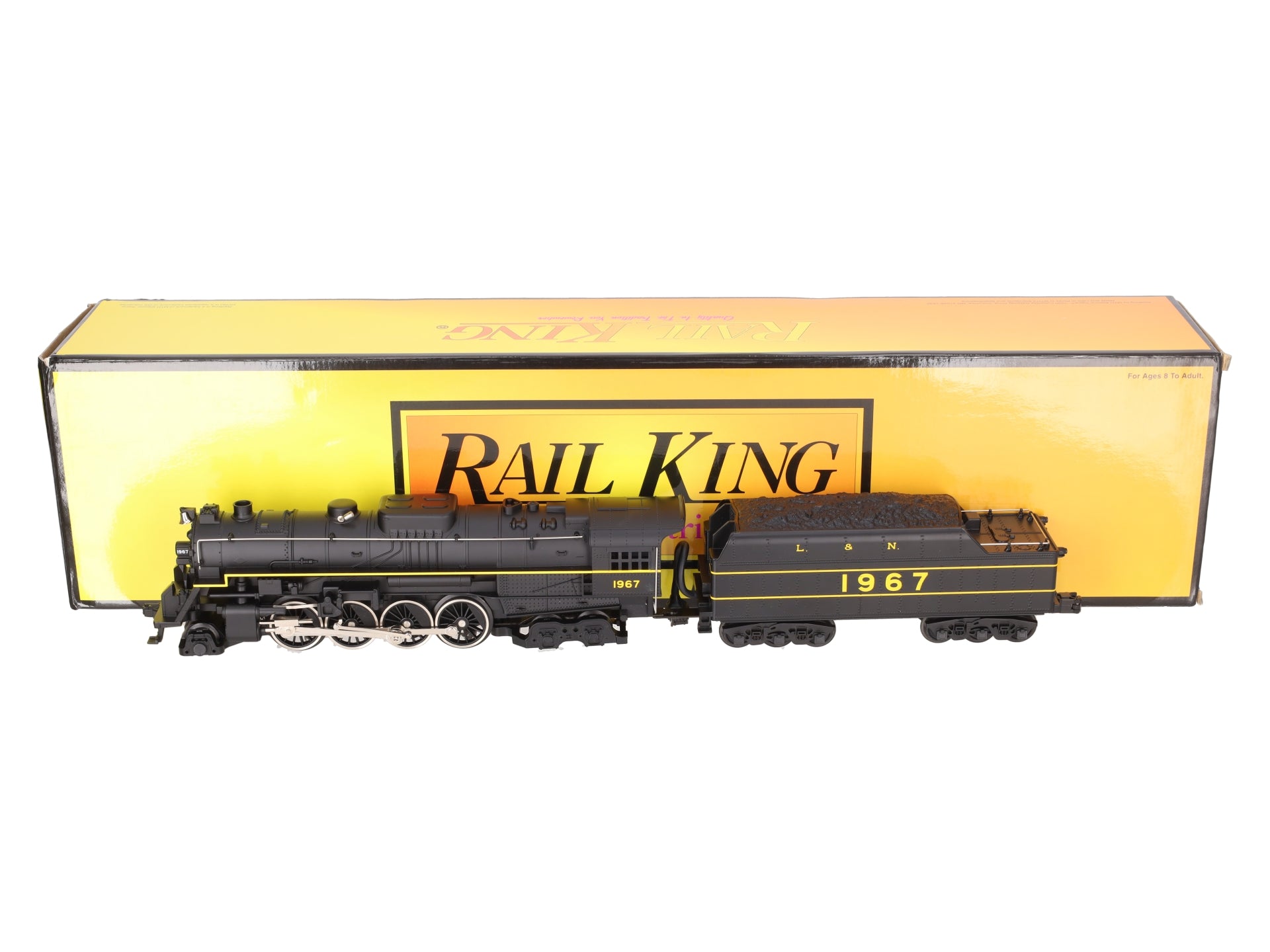 MTH 30-1178-1 O Gauge L&N 2-8-4 Berkshire Steam Locomotive w/PS2 #1967 EX/Box