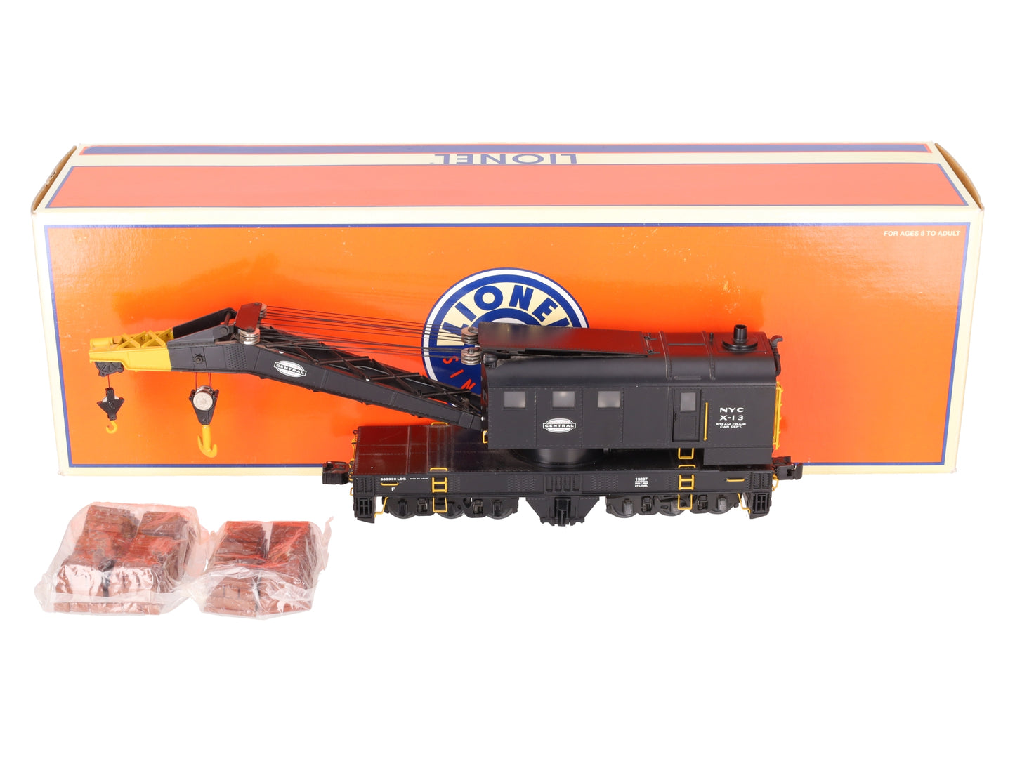 Lionel 6-19897 O Gauge New York Central #X-13 TMCC Operating Crane Car EX/Box