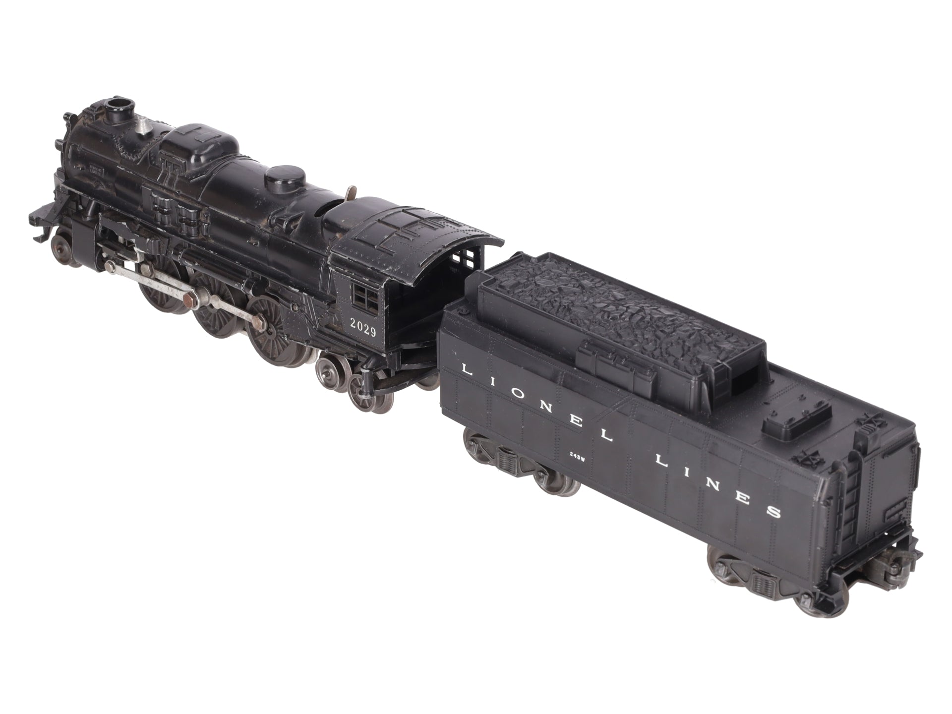 Lionel 2029 Vintage O 2-6-4 Die-Cast Steam Locomotive w/234W Tender VG