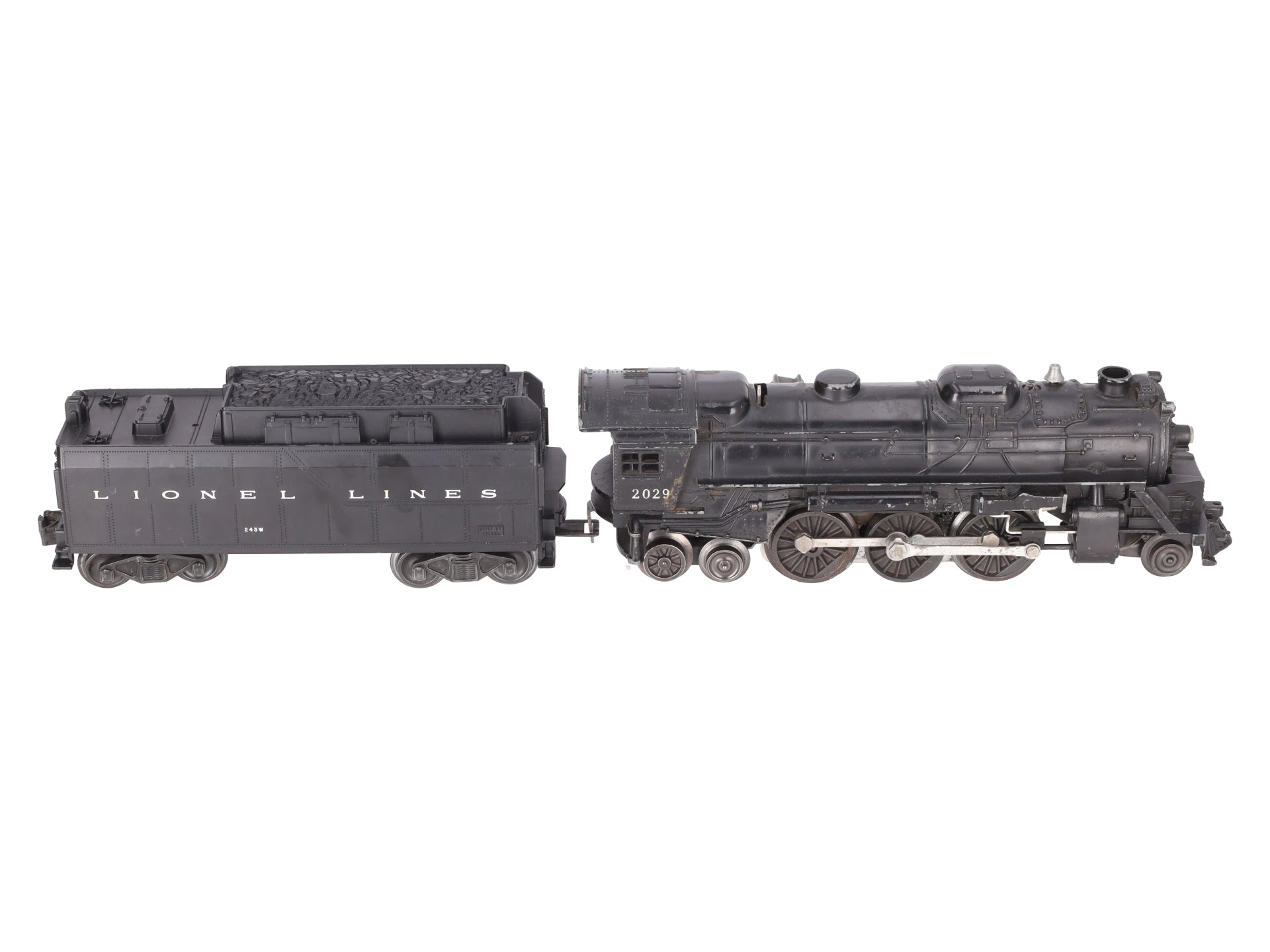 Lionel 2029 Vintage O 2-6-4 Die-Cast Steam Locomotive w/234W Tender VG