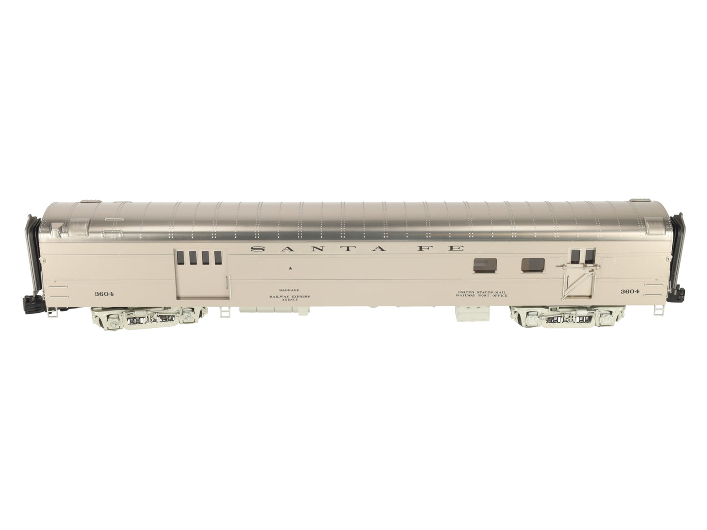MTH 20-68136 O Santa Fe 70’ ABS Smooth Streamlined RPO Passenger Car #3604 EX/Box