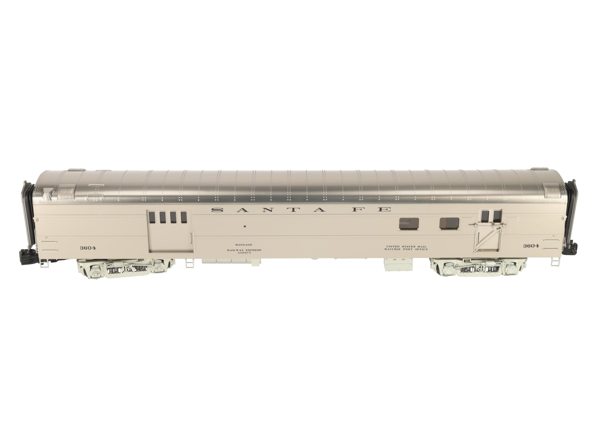 MTH 20-68136 O Santa Fe 70’ ABS Smooth Streamlined RPO Passenger Car #3604 EX/Box