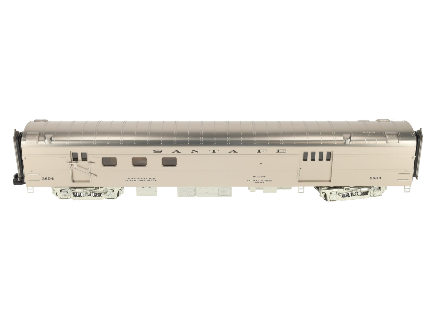 MTH 20-68136 O Santa Fe 70’ ABS Smooth Streamlined RPO Passenger Car #3604 EX/Box