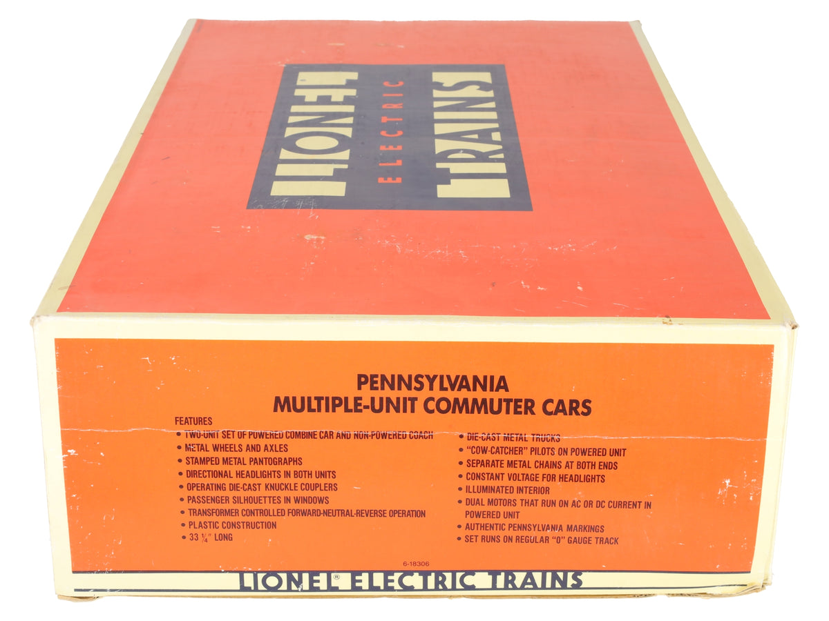 Lionel 6-18306 O Gauge Pennsylvania Multiple-Unit Commuter Cars #483/4574 LN/Box