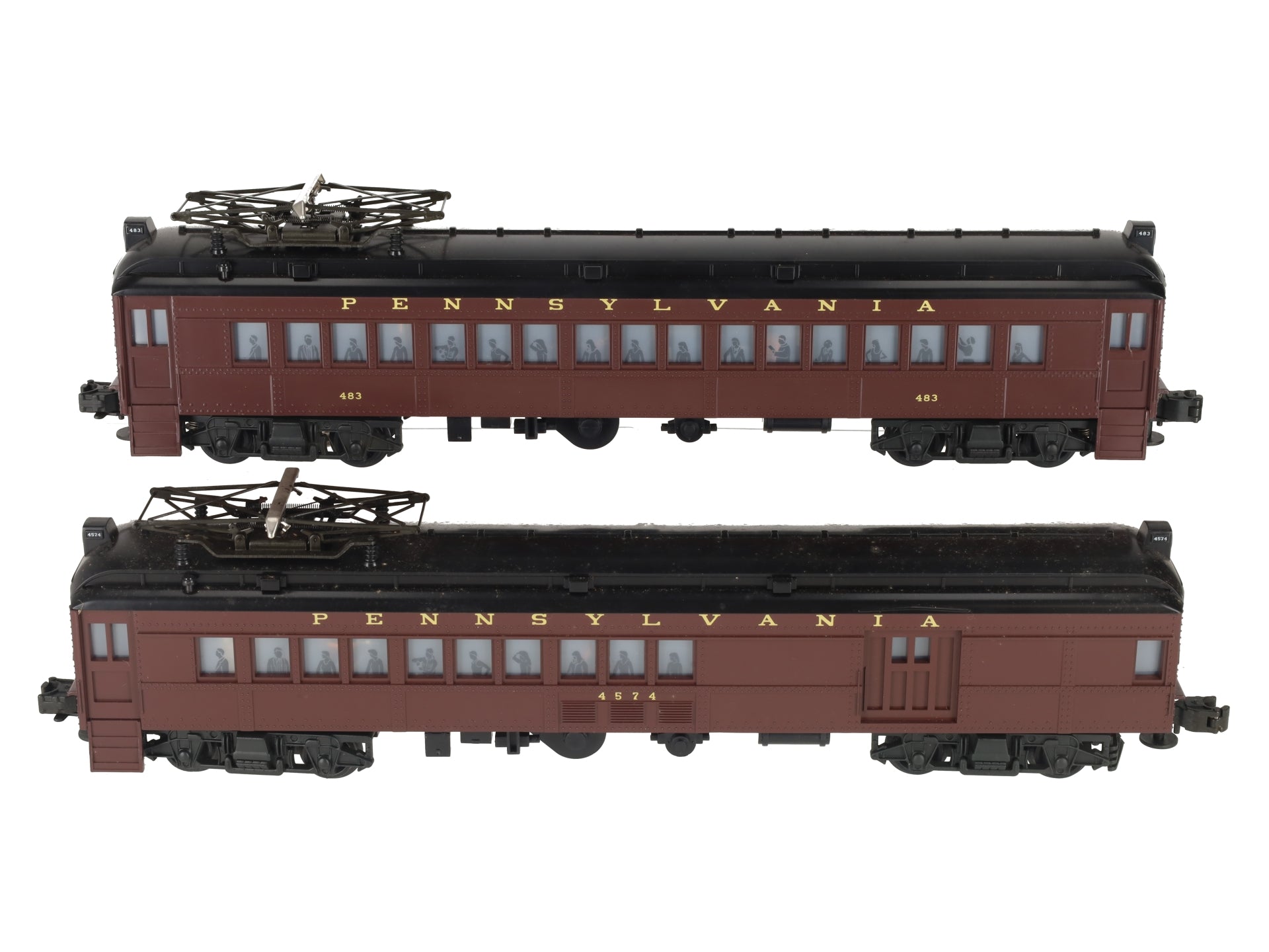 Lionel 6-18306 O Gauge Pennsylvania Multiple-Unit Commuter Cars #483/4574 EX/Box