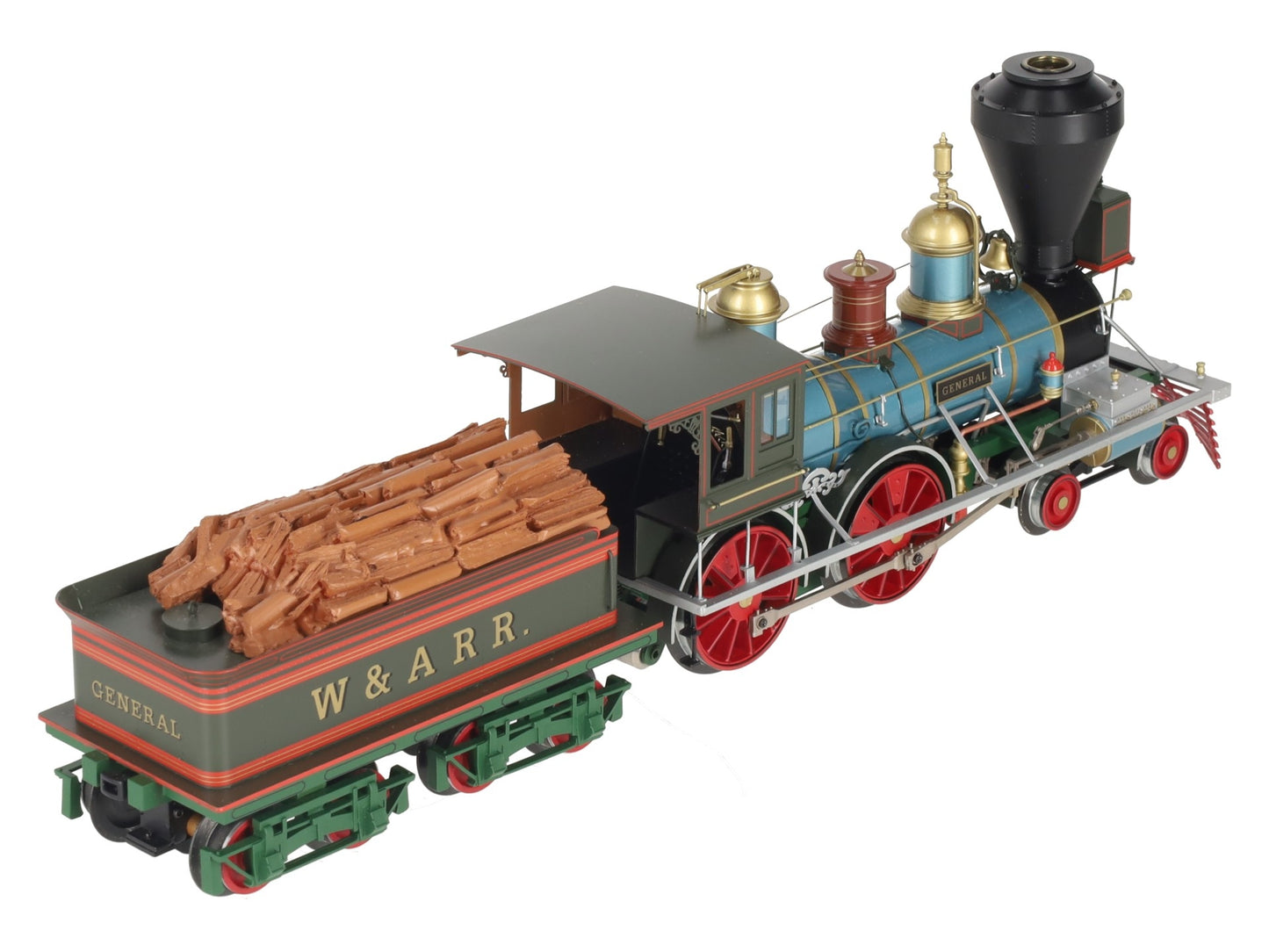 SMR Trains O BRASS W.A.R.R. "The General" 1862 4-4-0 Steam Loco (3-Rail) LN/Box
