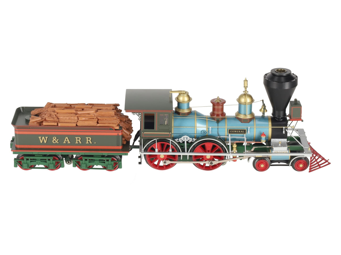 SMR Trains O BRASS W.A.R.R. "The General" 1862 4-4-0 Steam Loco (3-Rail) LN/Box