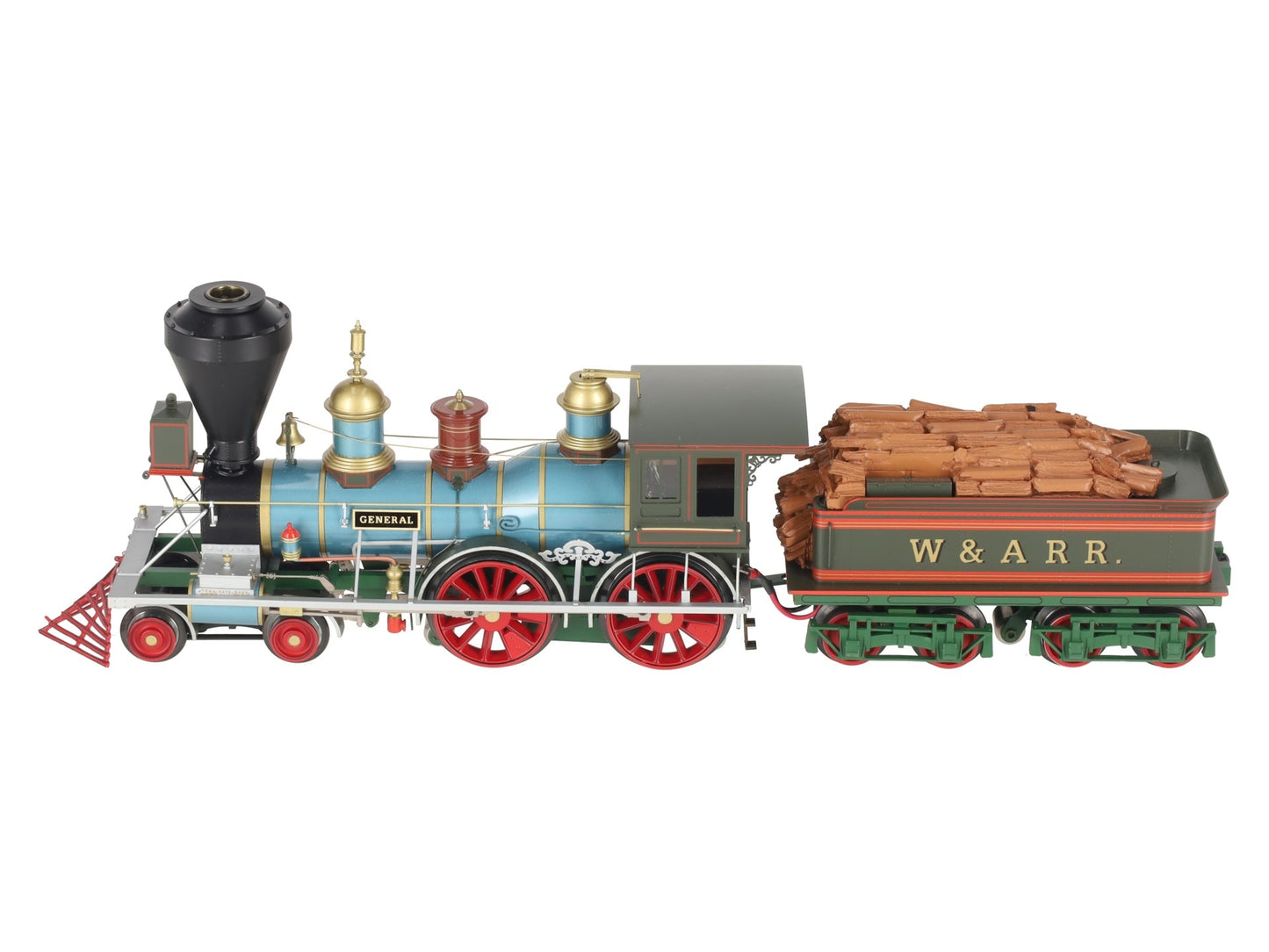 SMR Trains O BRASS W.A.R.R. "The General" 1862 4-4-0 Steam Loco (3-Rail) LN/Box