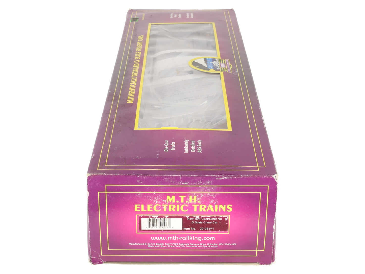 MTH 20-98471 O Gauge New York Central Crane Car #8478 EX/Box