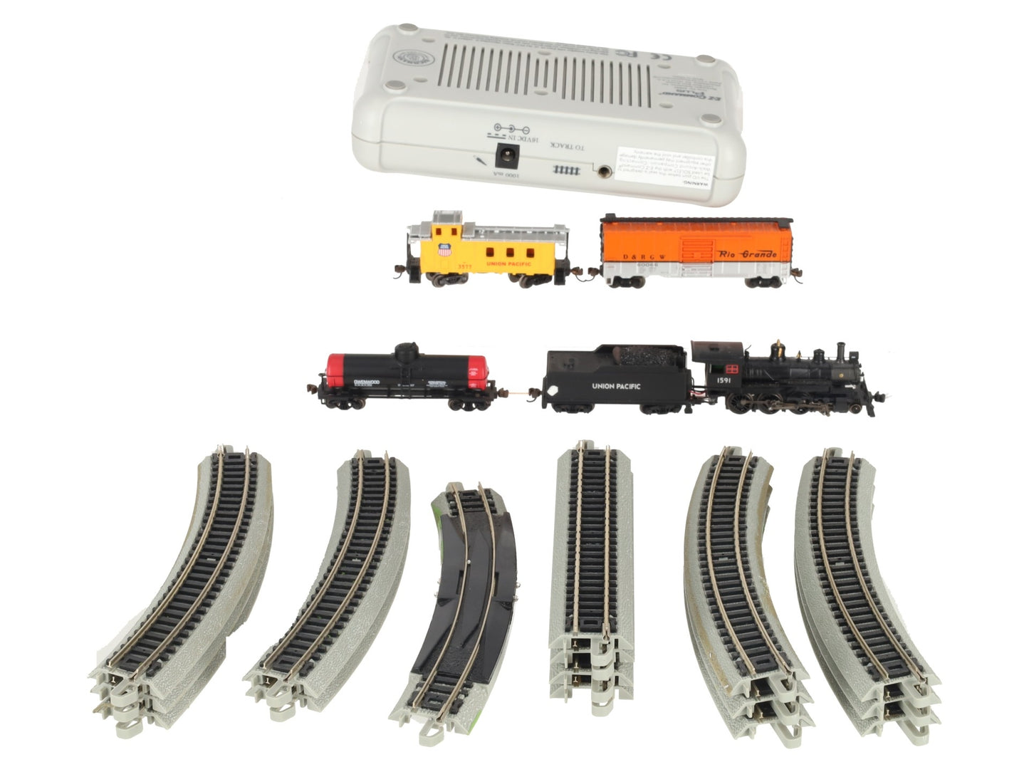 Bachmann 24133 N Scale Whistle-Stop Special Steam Starter Freight Train Set EX/Box