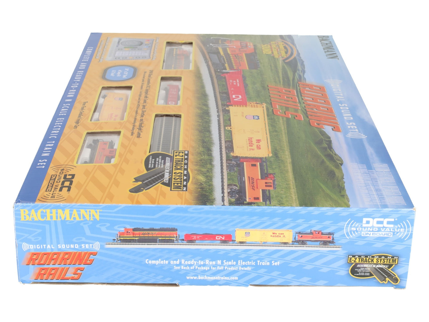 Bachmann 24132 N Scale BNSF Roaring Rails Diesel Starter Freight Train Set w/DCC