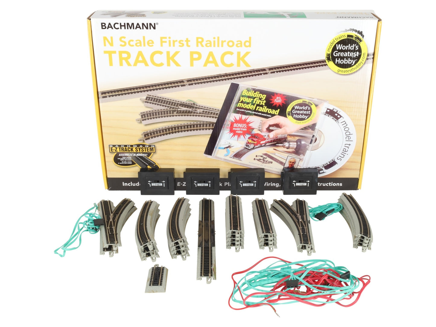 Bachmann 44896 N Nickel Silver First Railroad E-Z Track Expansion Pack