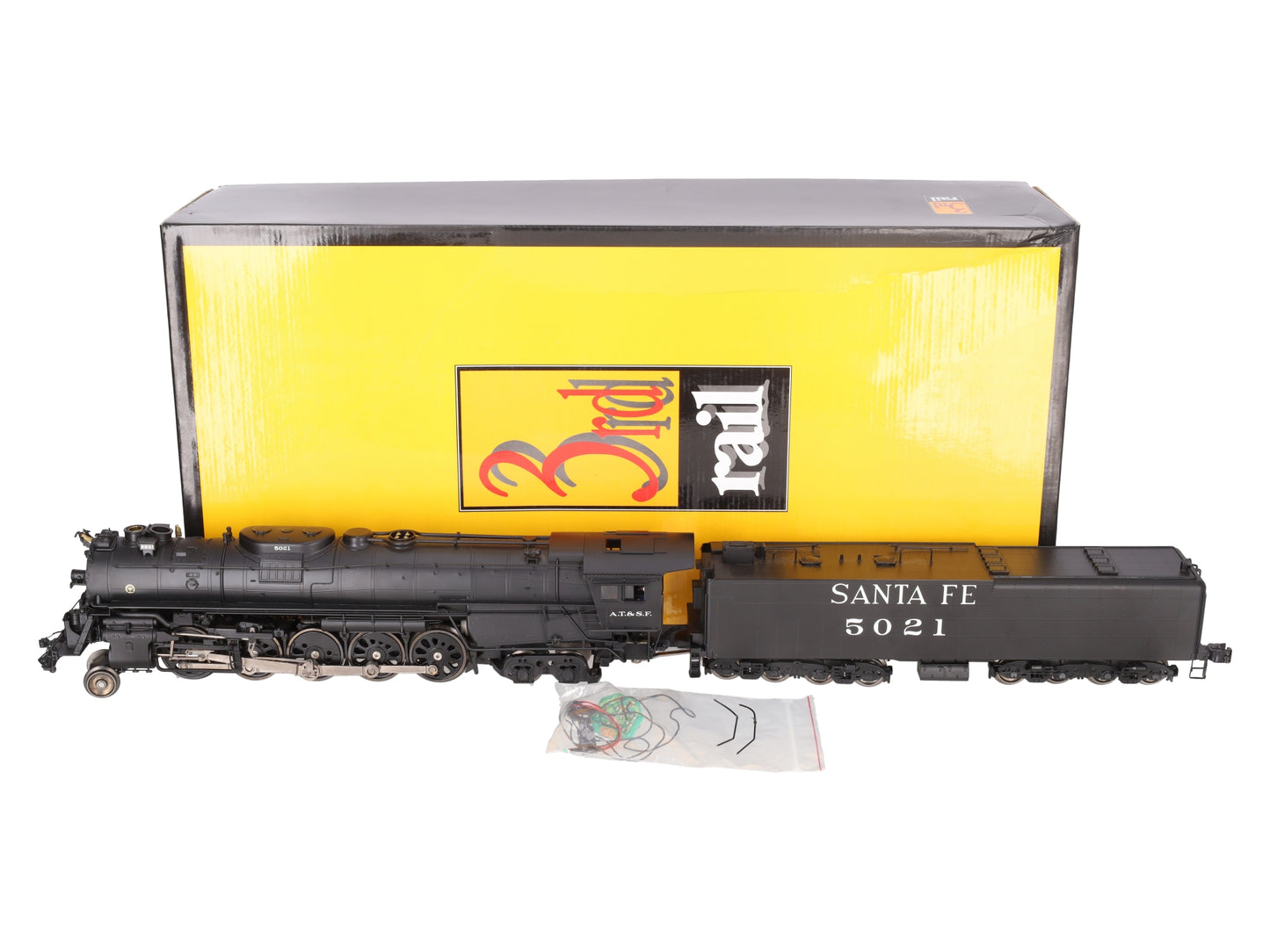 3rd Rail 5021 Santa Fe 2-10-4 Steam Locomotive & Tender w/TMCC - 3 Rail #5021 EX/Box