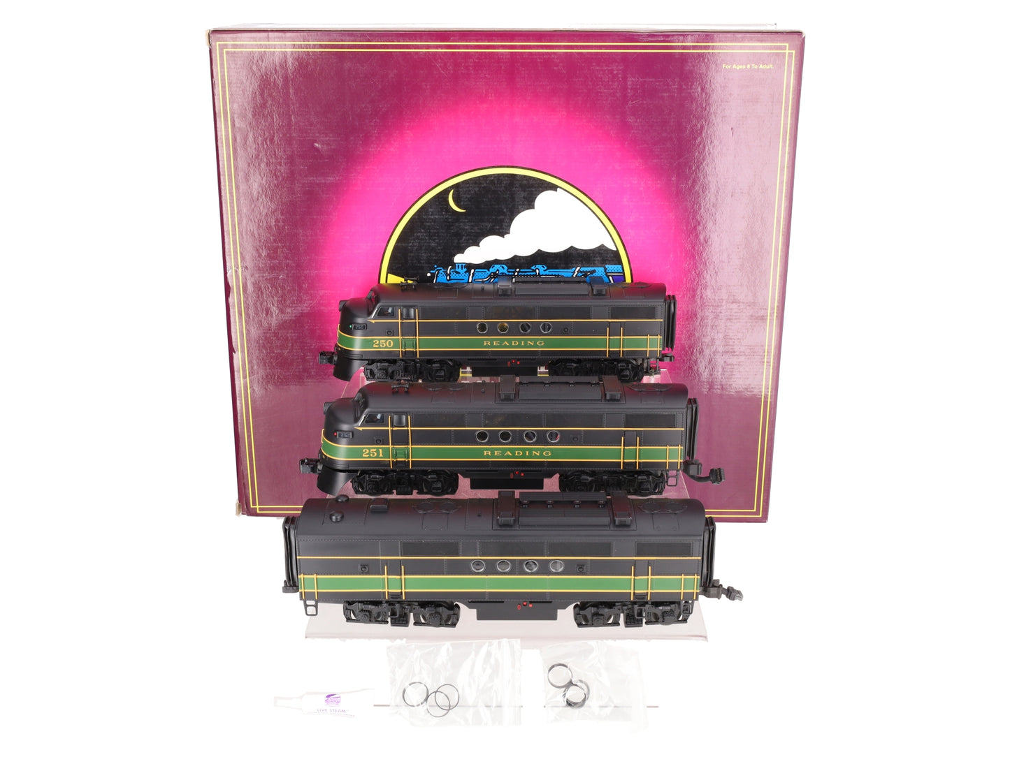 MTH 20-2345-1 Reading FT ABA Diesel Engine Set w/PS2 #250/251 EX/Box