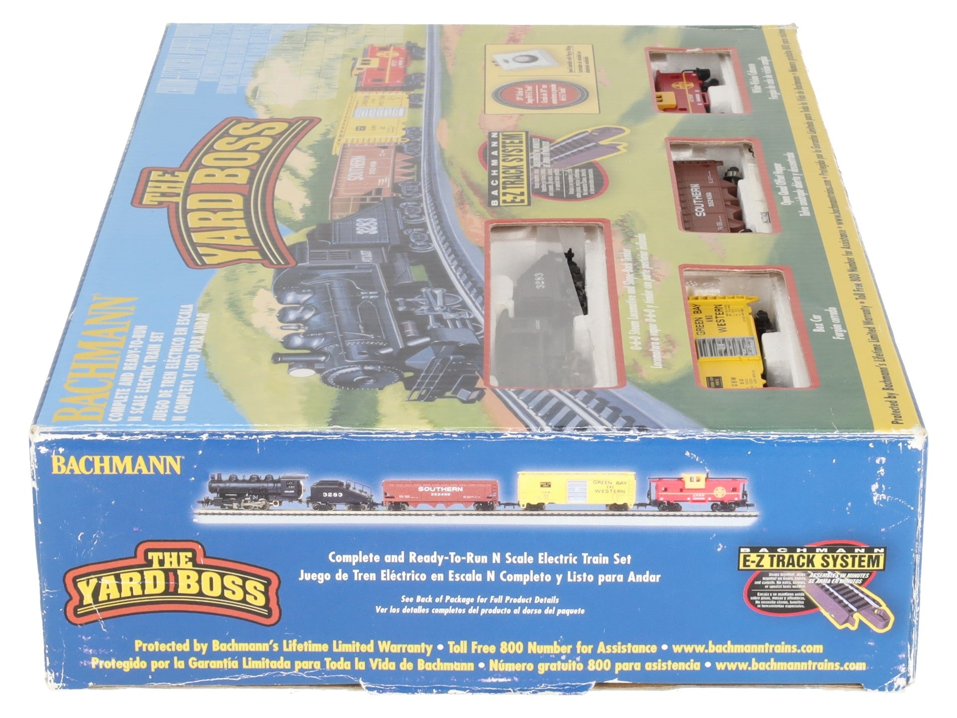 Bachmann 24014 N Scale Yard Boss Santa Fe Steam Starter Freight Train Set EX/Box