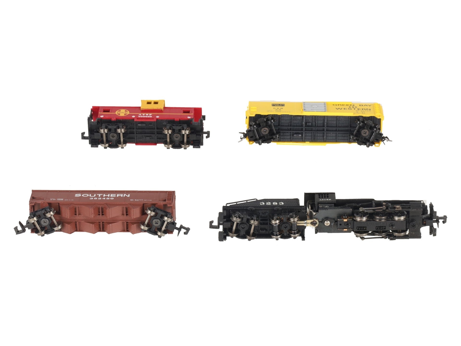 Bachmann 24014 N Scale Yard Boss Santa Fe Steam Starter Freight Train Set EX/Box