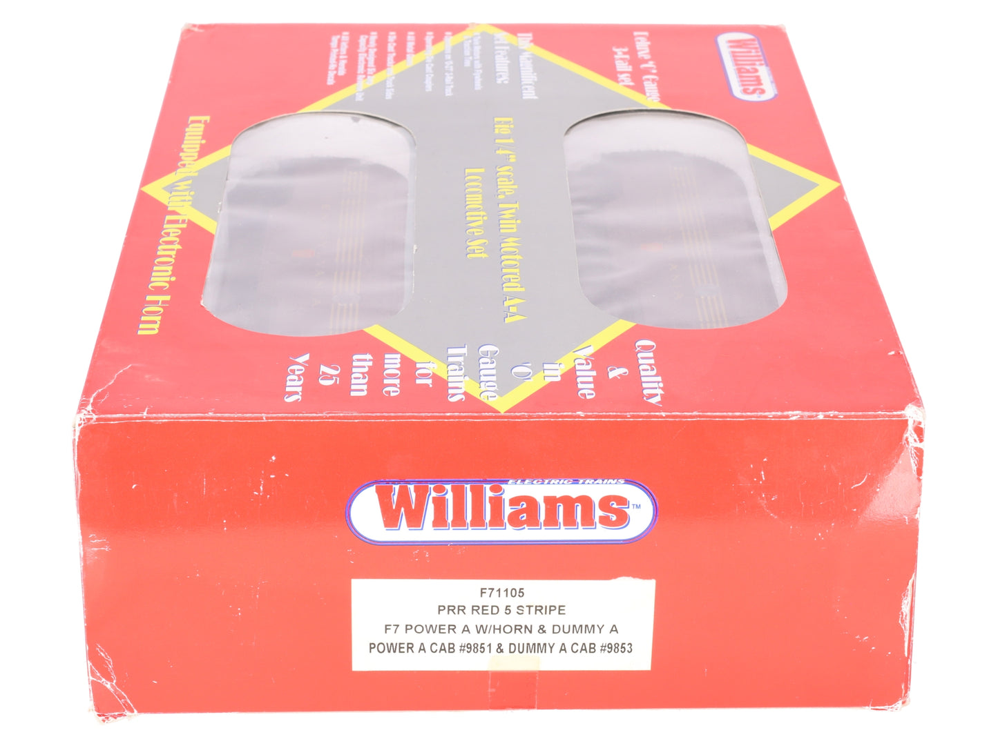 Williams F71105 O Pennsylvania Tuscan Red 5 Stripe F7 AA Diesel Locomotive Set EX/Box