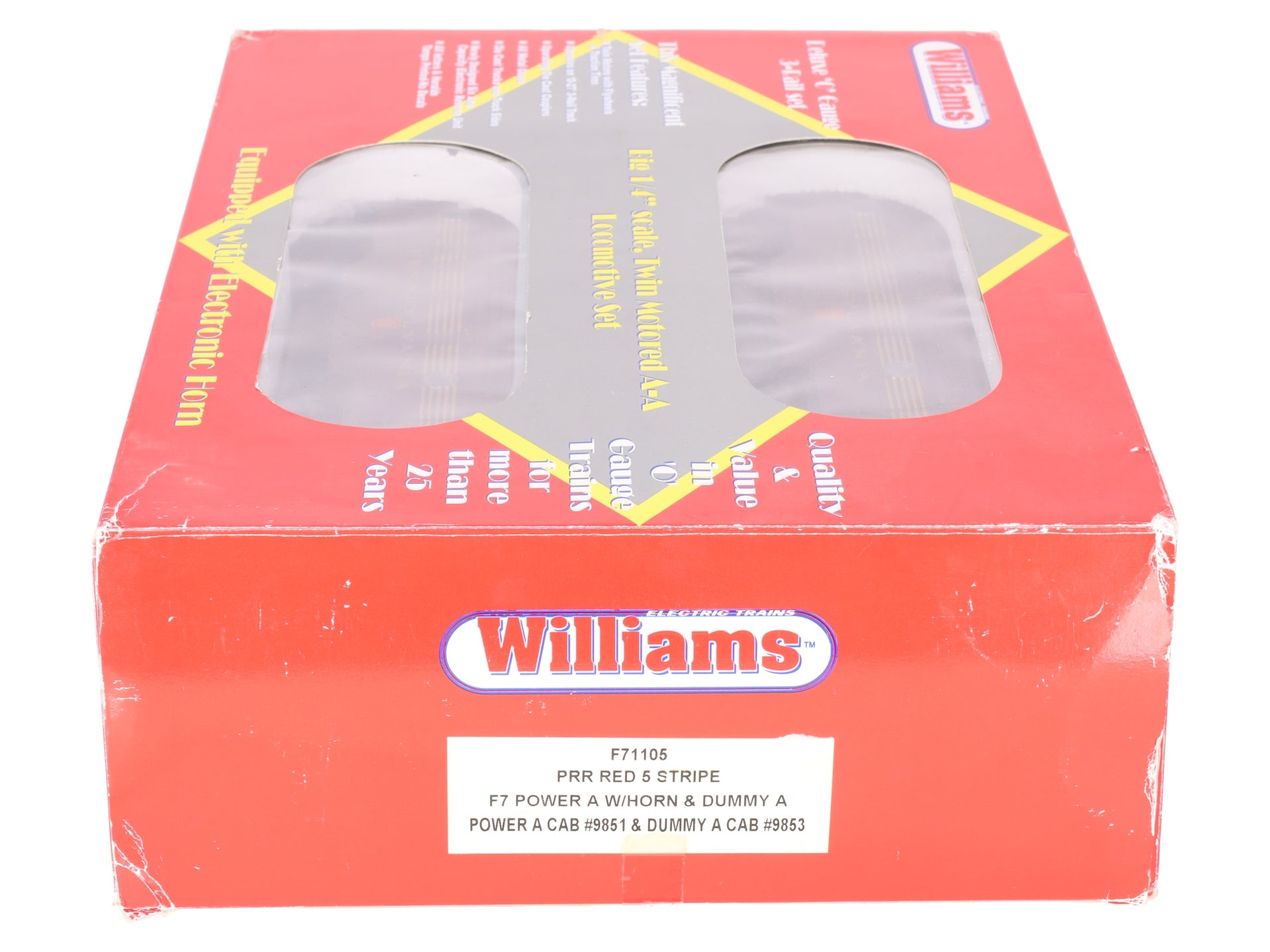 Williams F71105 O Pennsylvania Tuscan Red 5 Stripe F7 AA Diesel Locomotive Set EX/Box