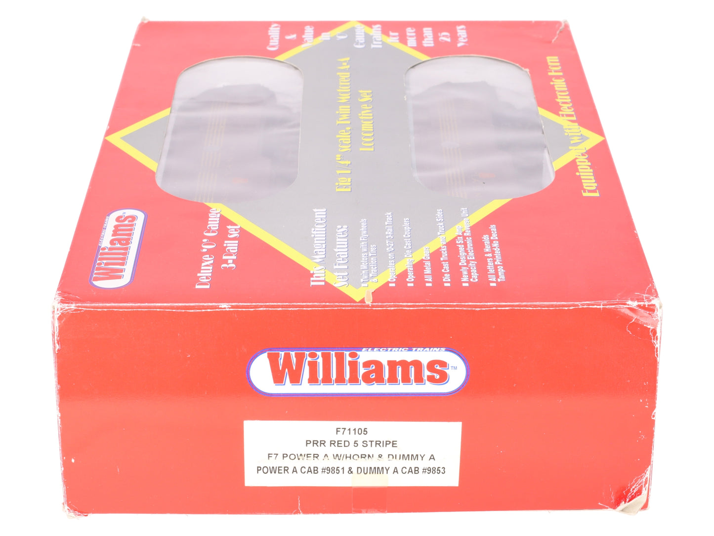Williams F71105 O Pennsylvania Tuscan Red 5 Stripe F7 AA Diesel Locomotive Set EX/Box