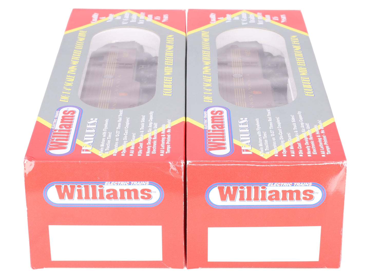 Williams F71105 O Pennsylvania Tuscan Red 5 Stripe F7 AA Diesel Locomotive Set EX/Box