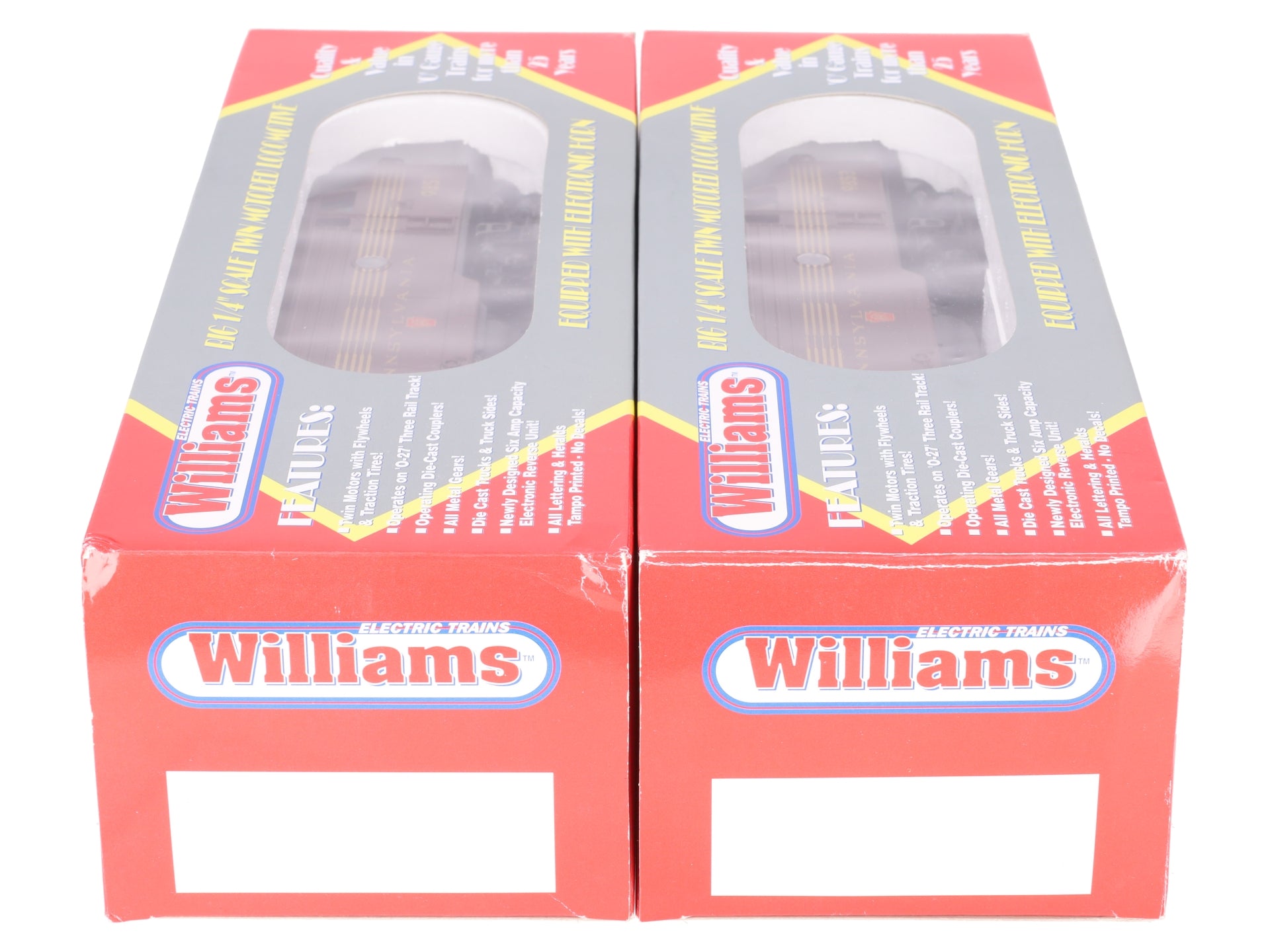 Williams F71105 O Pennsylvania Tuscan Red 5 Stripe F7 AA Diesel Locomotive Set EX/Box