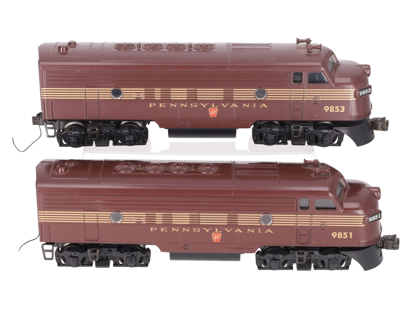 Williams F71105 O Pennsylvania Tuscan Red 5 Stripe F7 AA Diesel Locomotive Set EX/Box