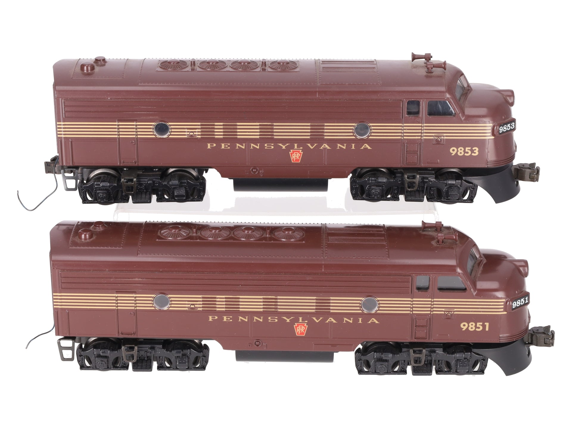 Williams F71105 O Pennsylvania Tuscan Red 5 Stripe F7 AA Diesel Locomotive Set EX/Box