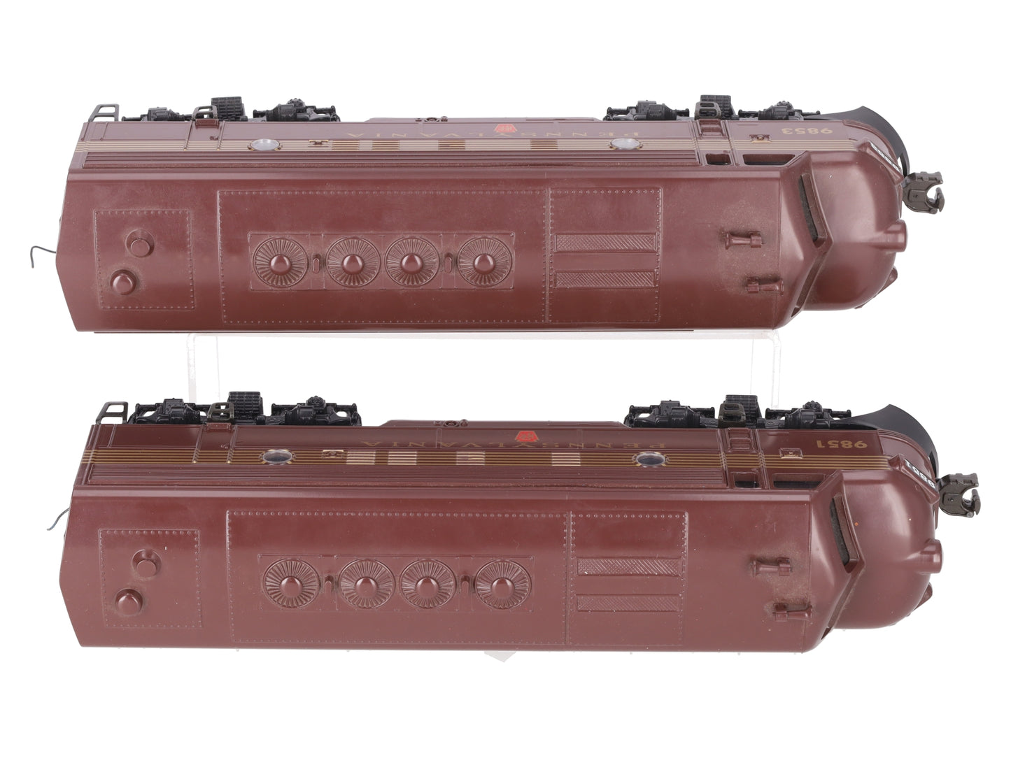 Williams F71105 O Pennsylvania Tuscan Red 5 Stripe F7 AA Diesel Locomotive Set EX/Box