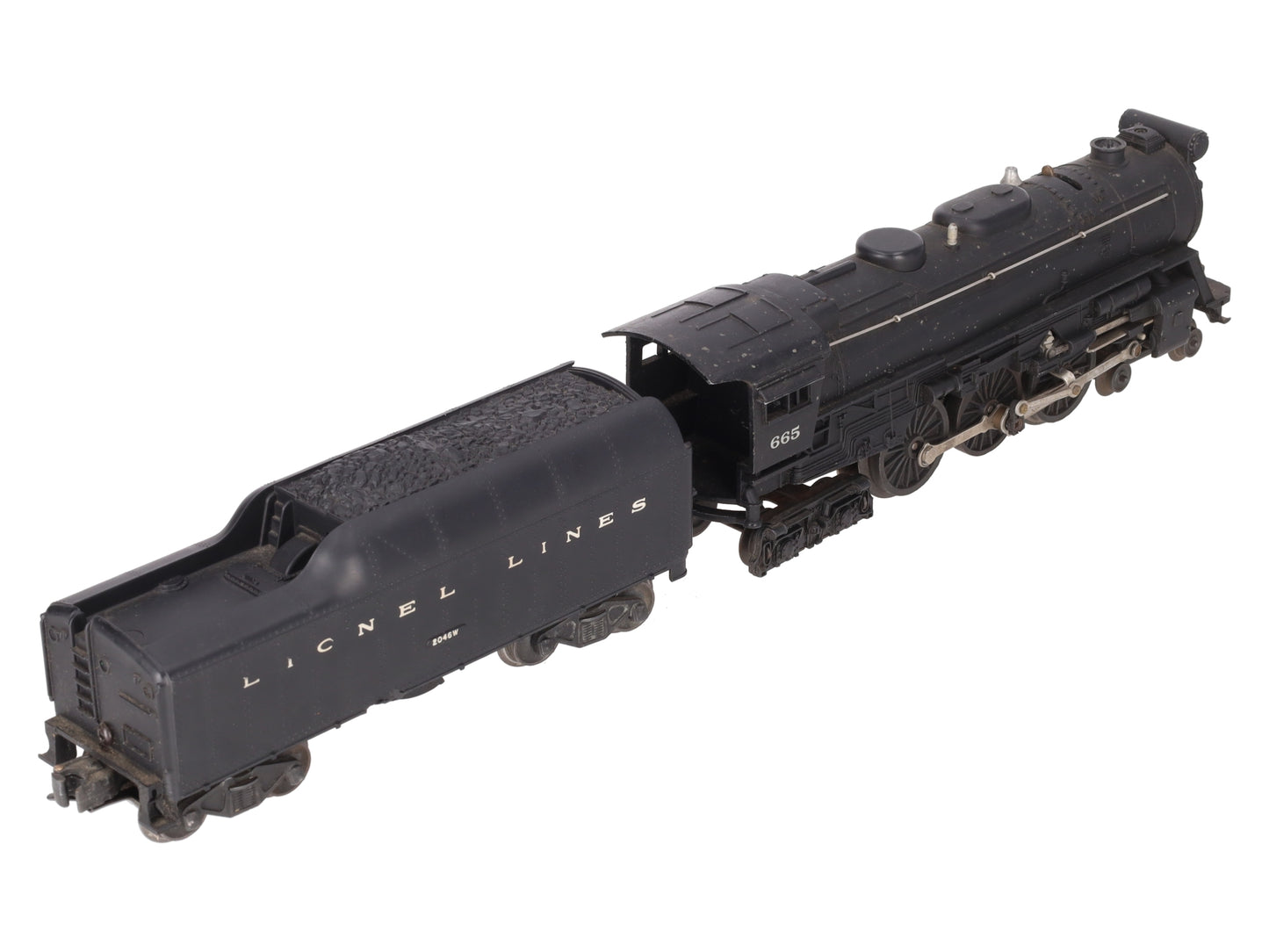 Lionel 665 Vintage O 4-6-4 Steam Locomotive w/2046W Tender VG